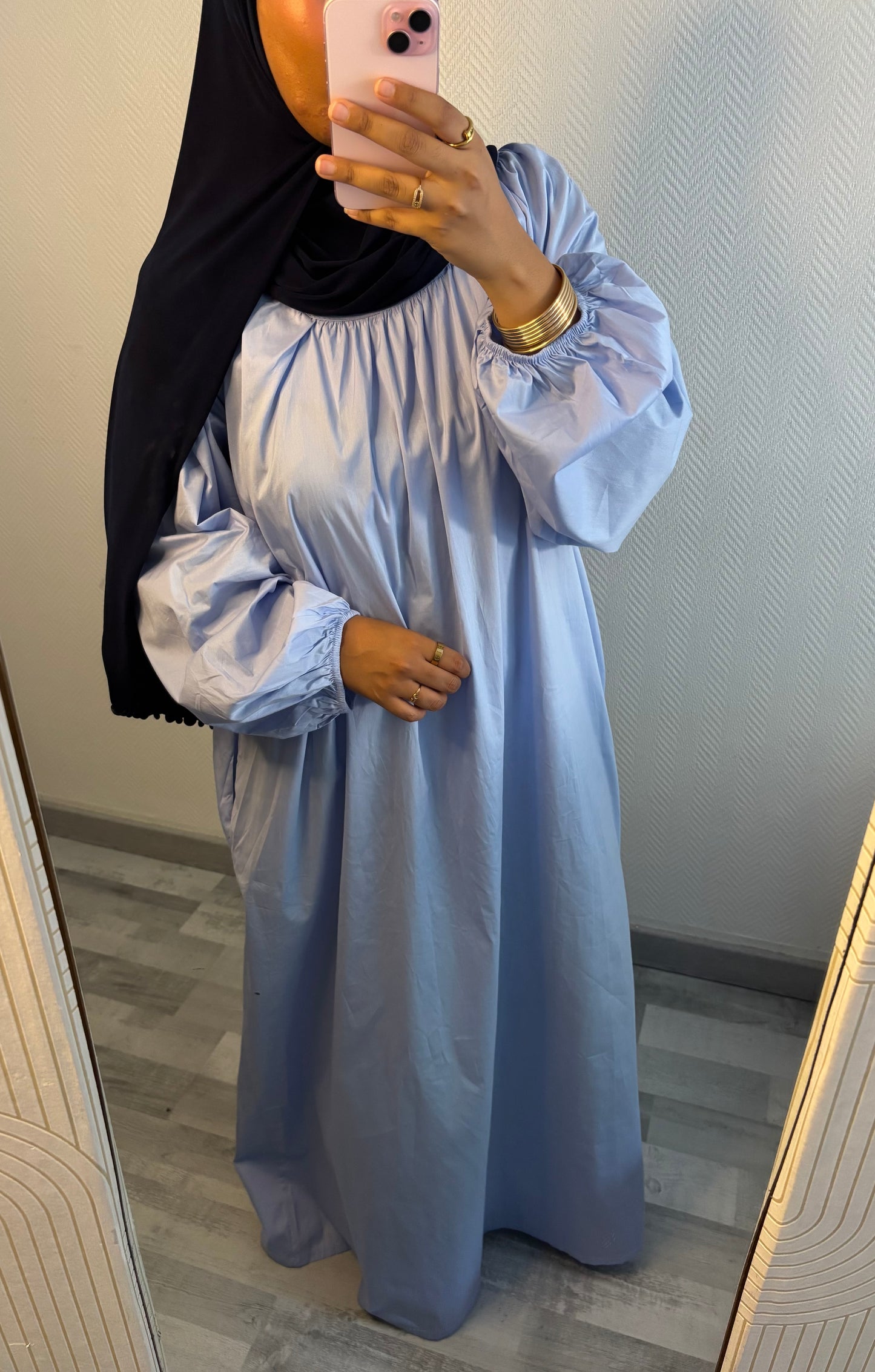 ROBE POPELINE • BLEU