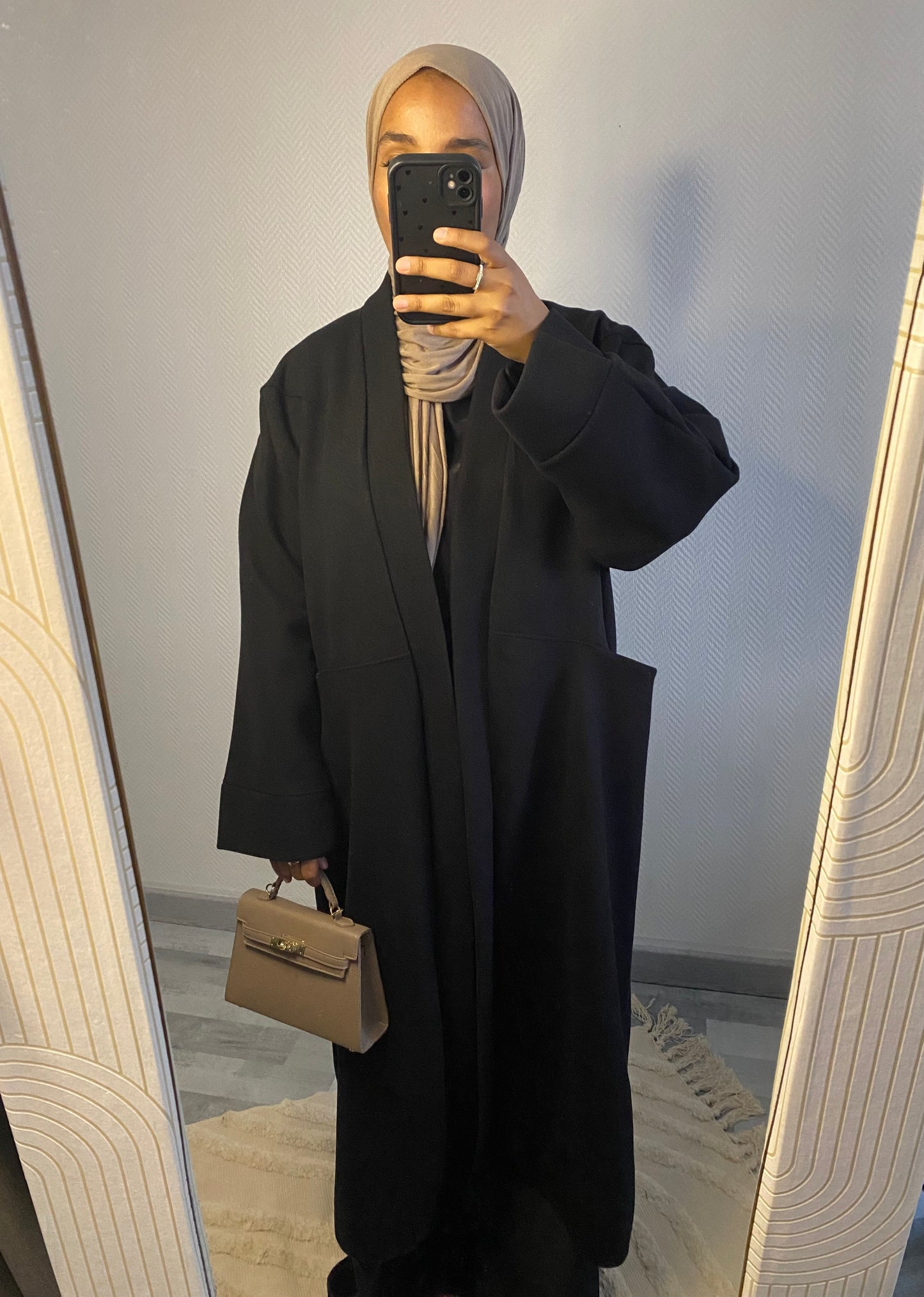 MANTEAU LONG • NOIR