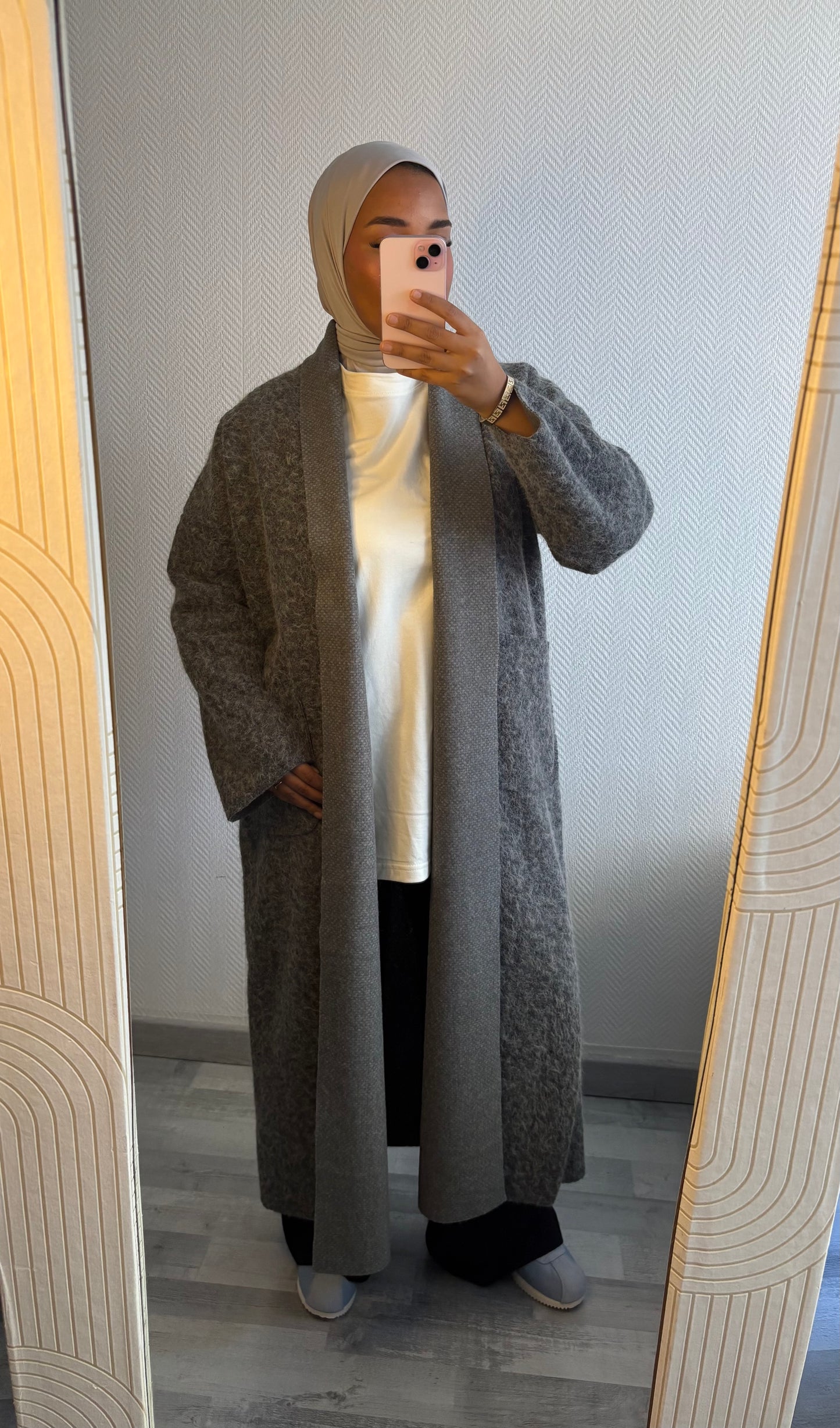 MANTEAU À POCHES • GRIS