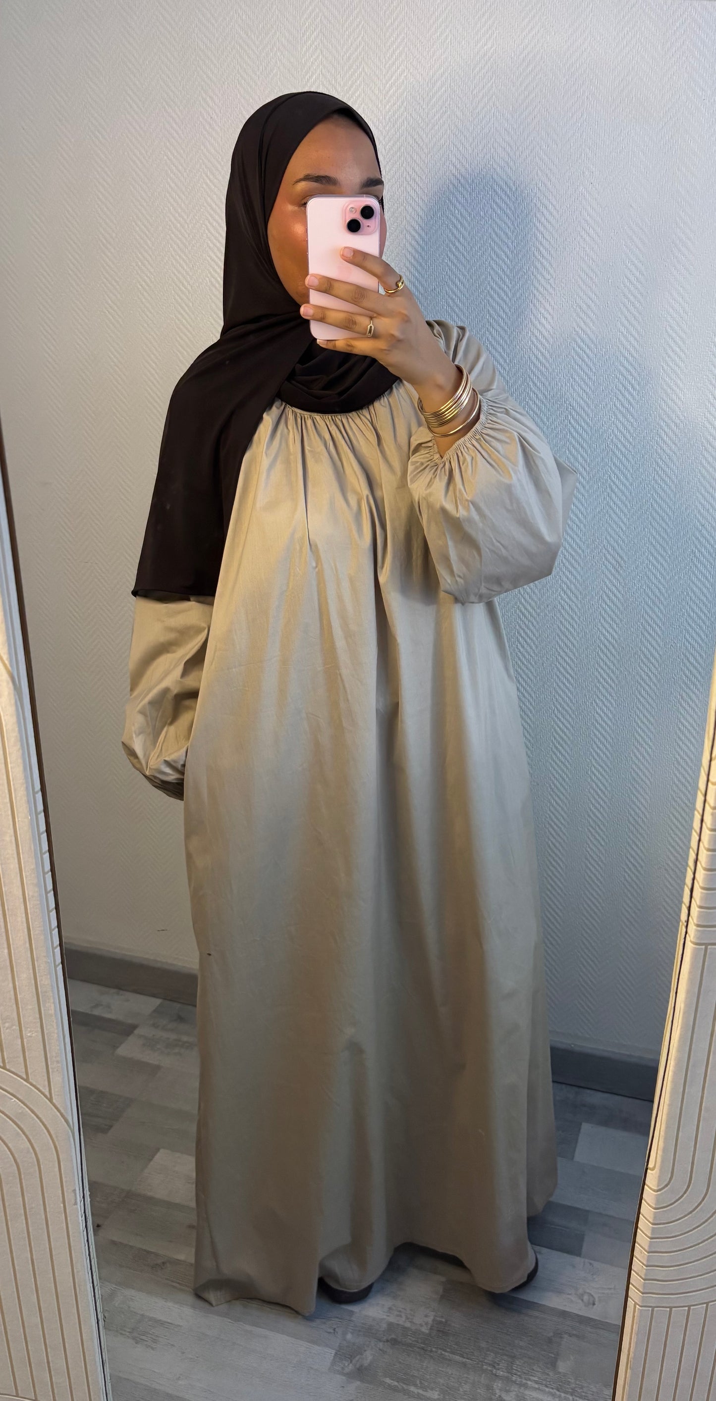 ROBE POPELINE • TAUPE