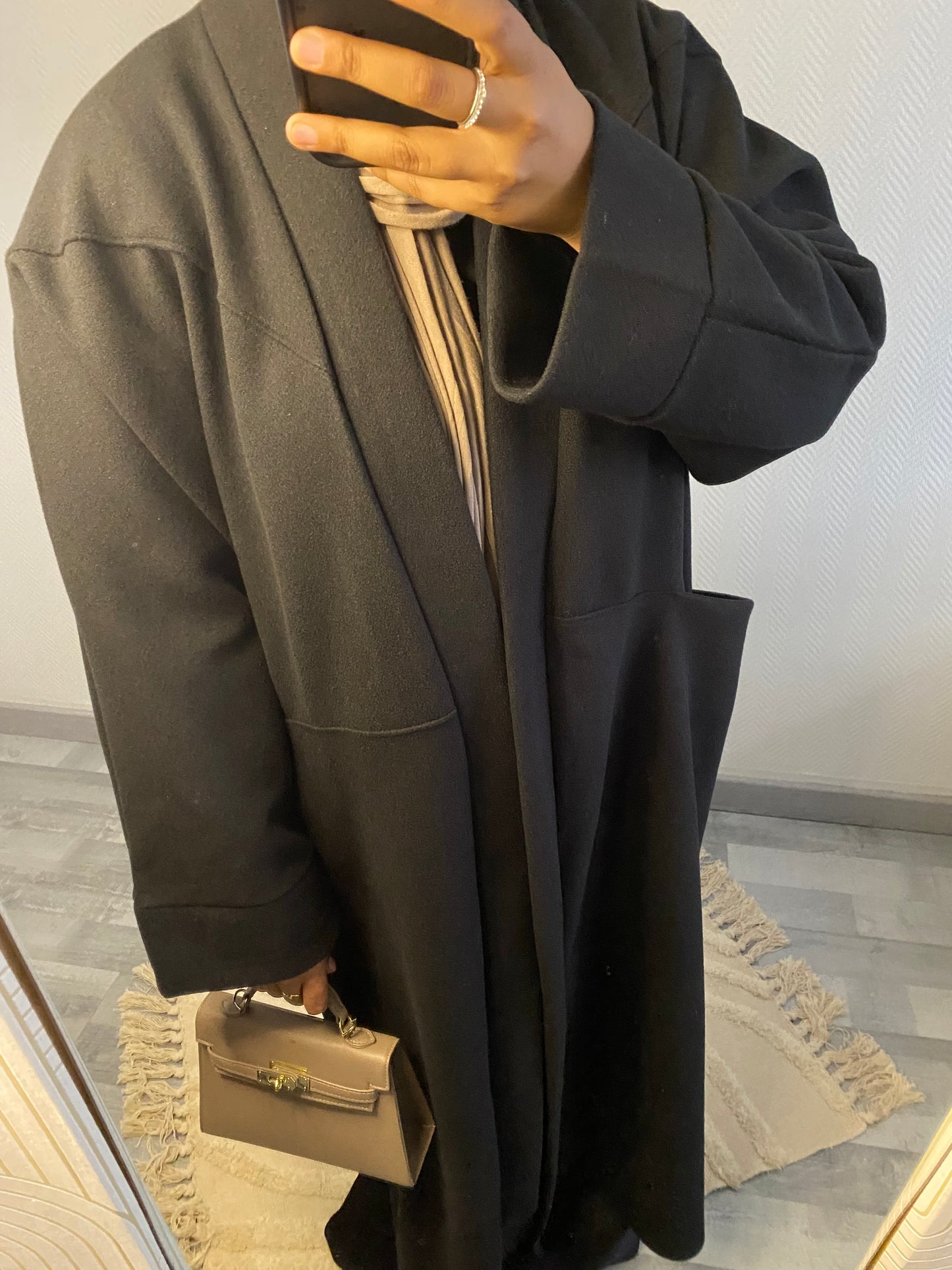 MANTEAU LONG • NOIR