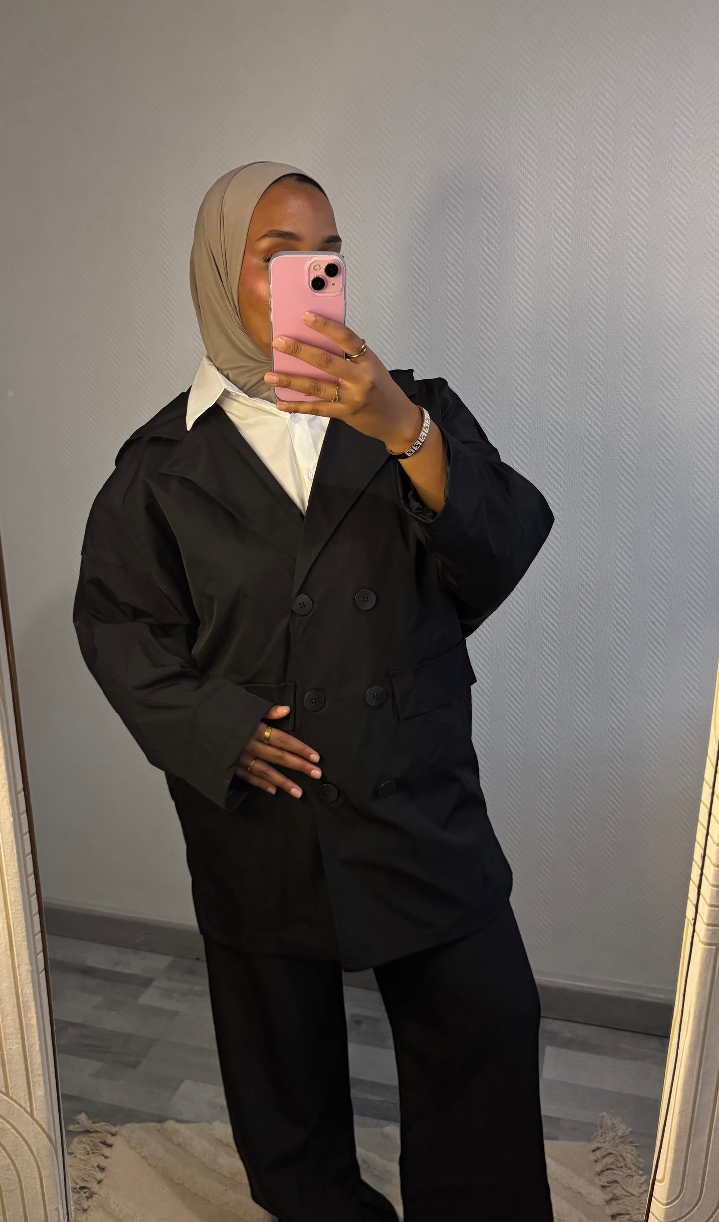 VESTE IMPERMÉABLE • NOIR