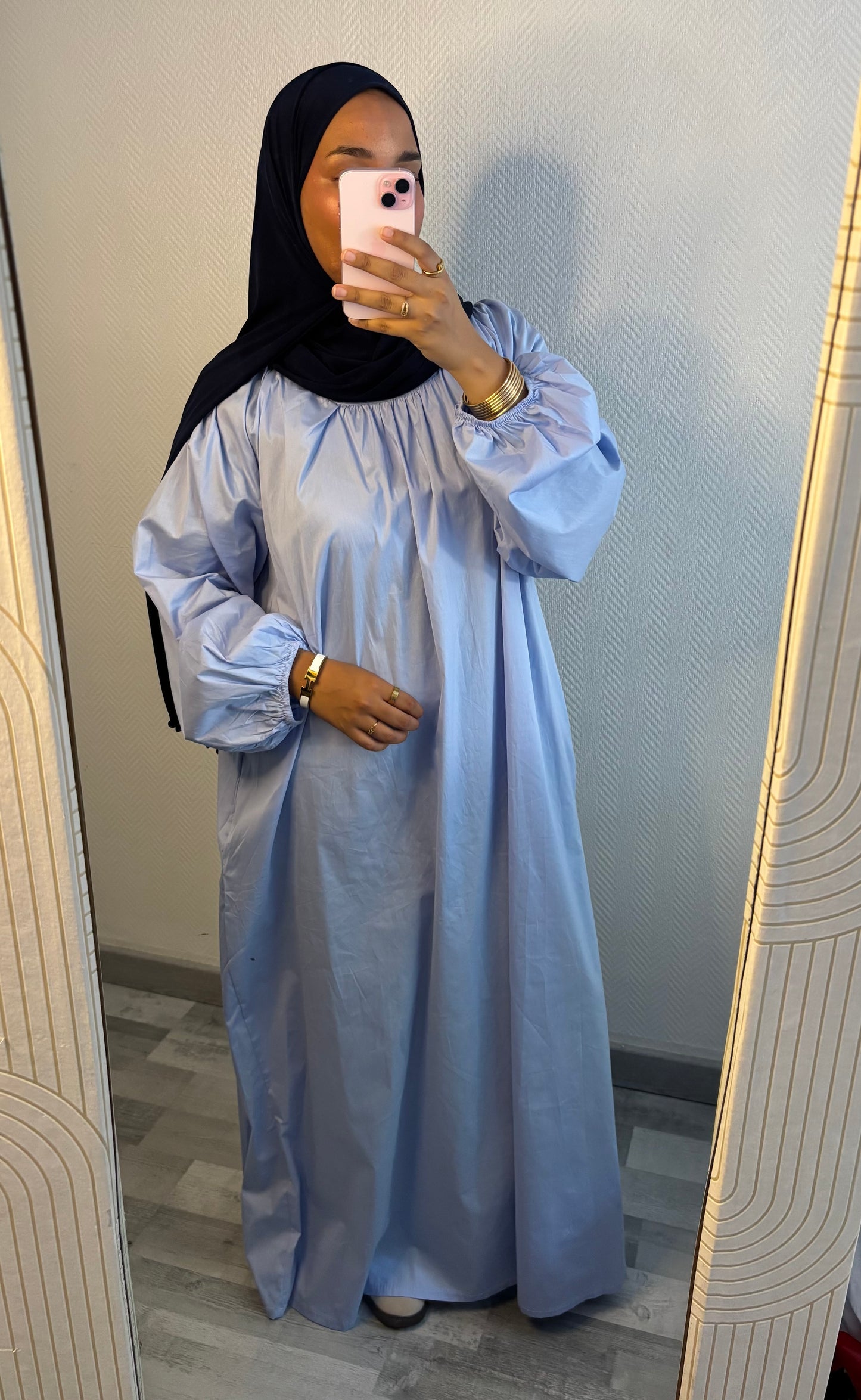 ROBE POPELINE • BLEU