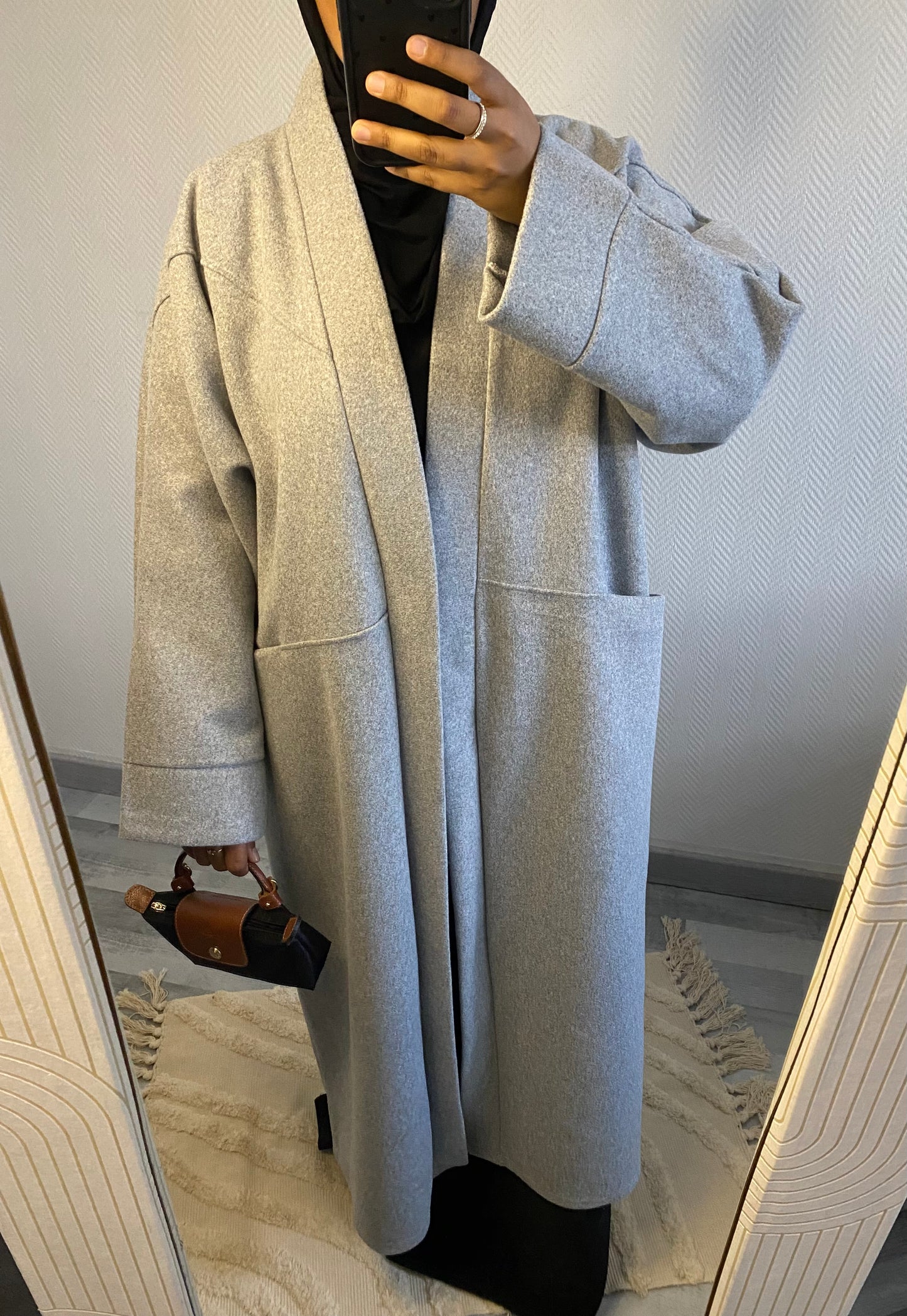 MANTEAU LONG • GRIS