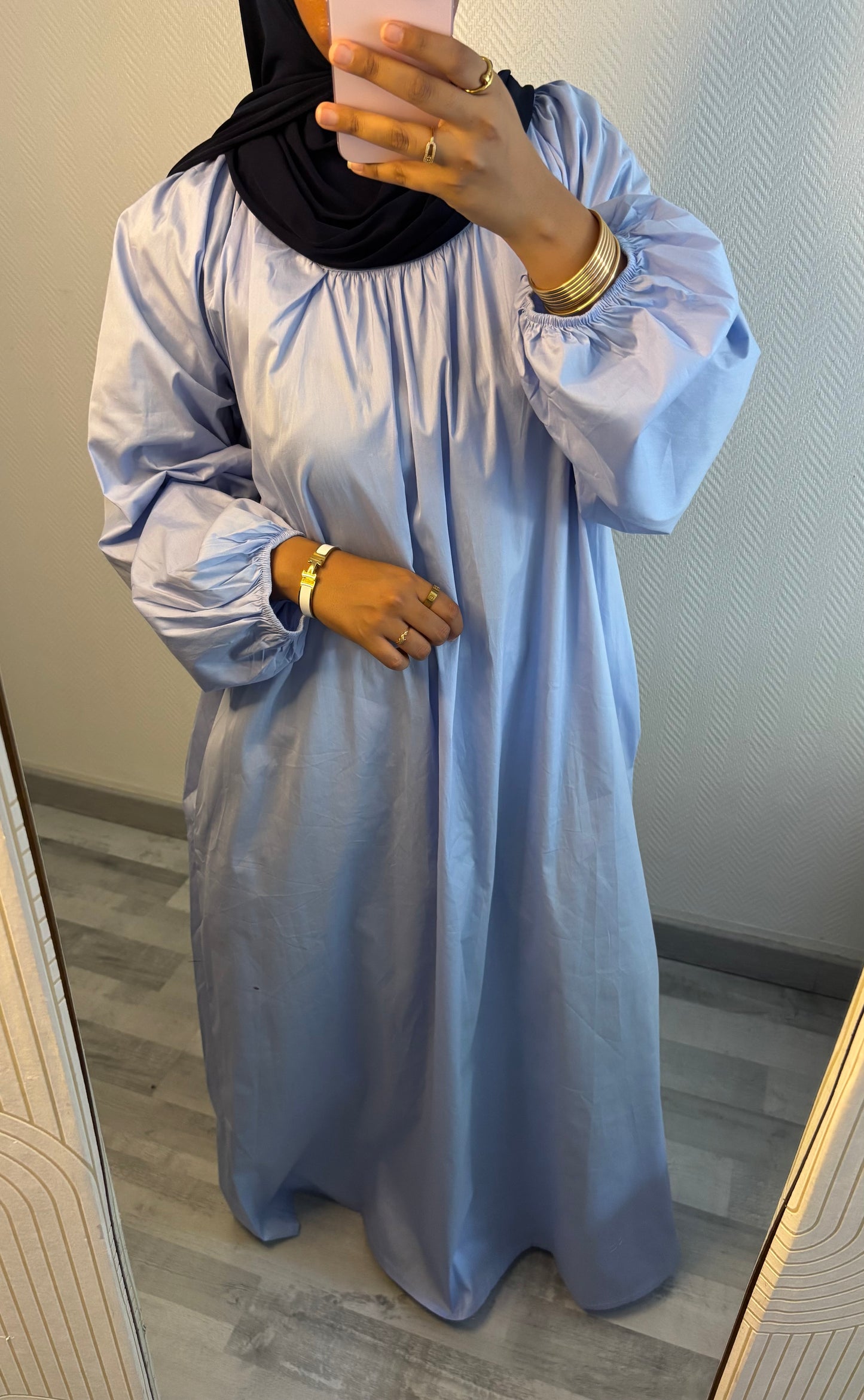 ROBE POPELINE • BLEU