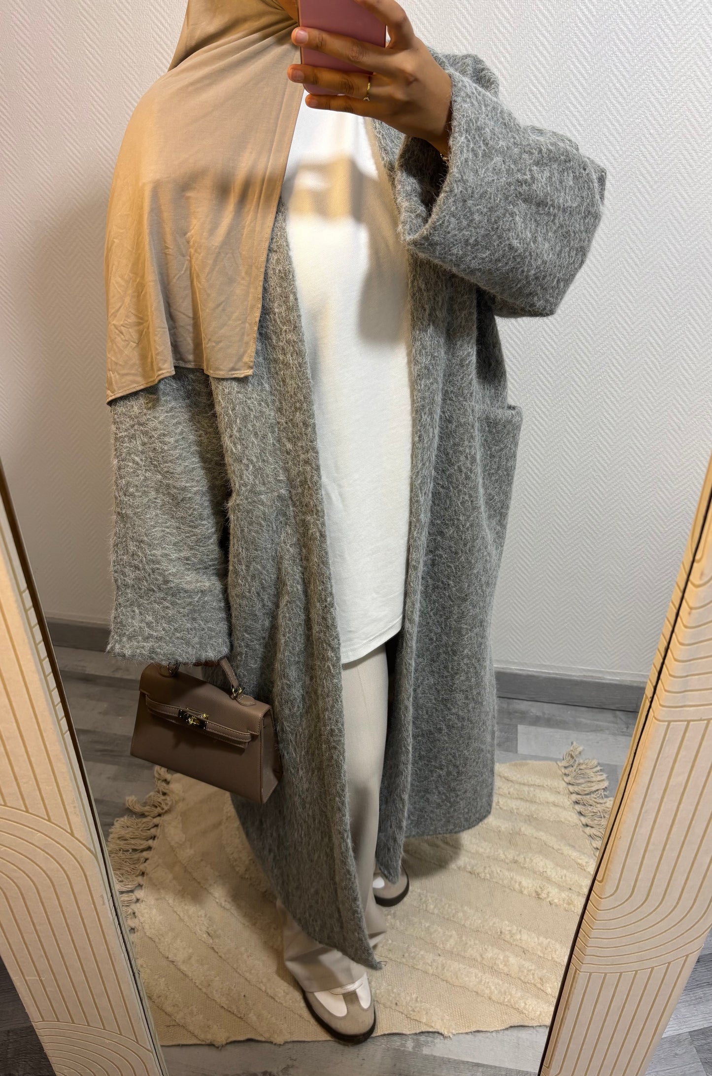 MANTEAU OVERSIZE • GRIS