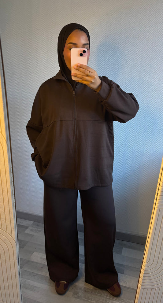 SURVÊTEMENT ZIPPÉ • CHOCO