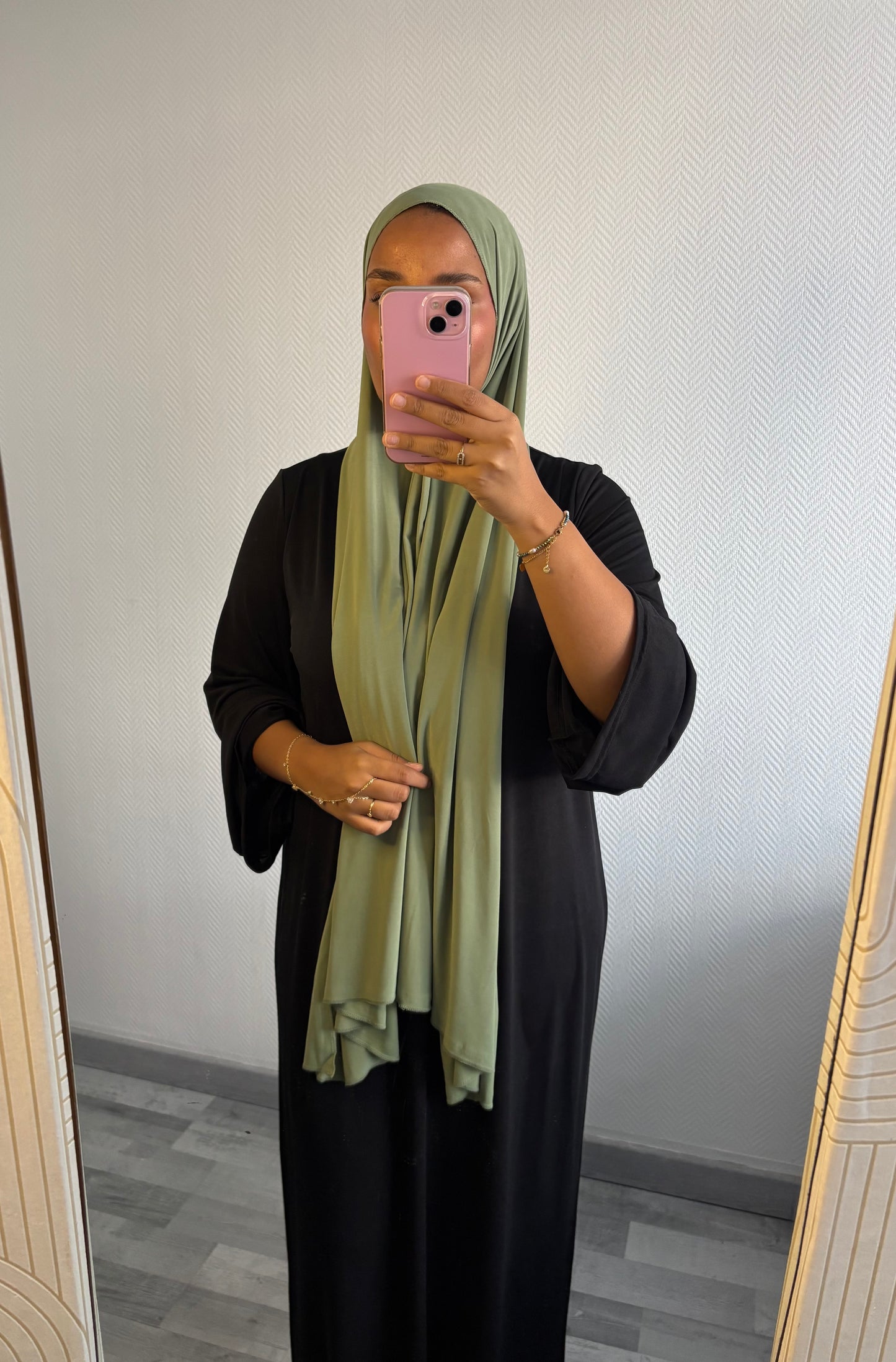 VOILE EN JERSEY PREMIUM • VERT SAUGE