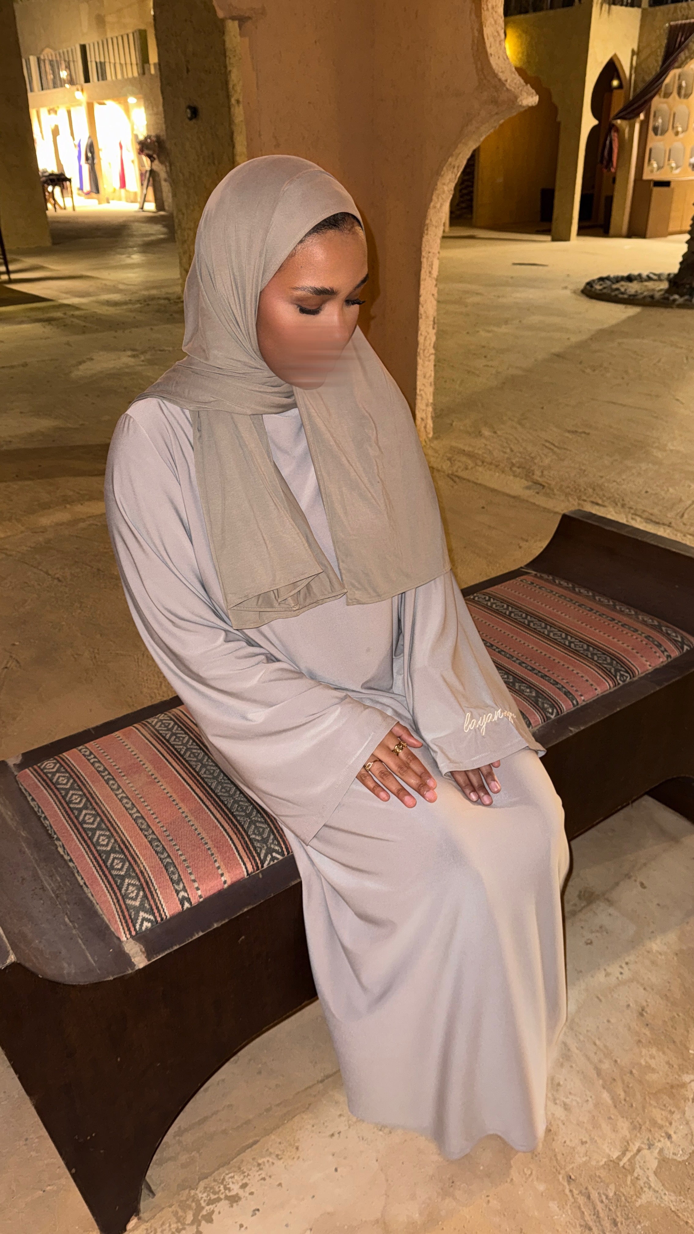ABAYA JERSEY PREMIUM • GREIGE