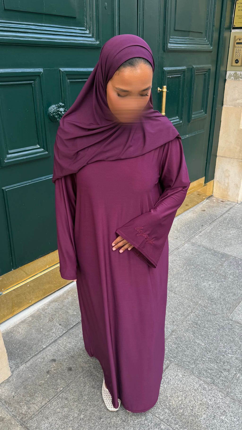 ABAYA JERSEY PREMIUM • PRUNE