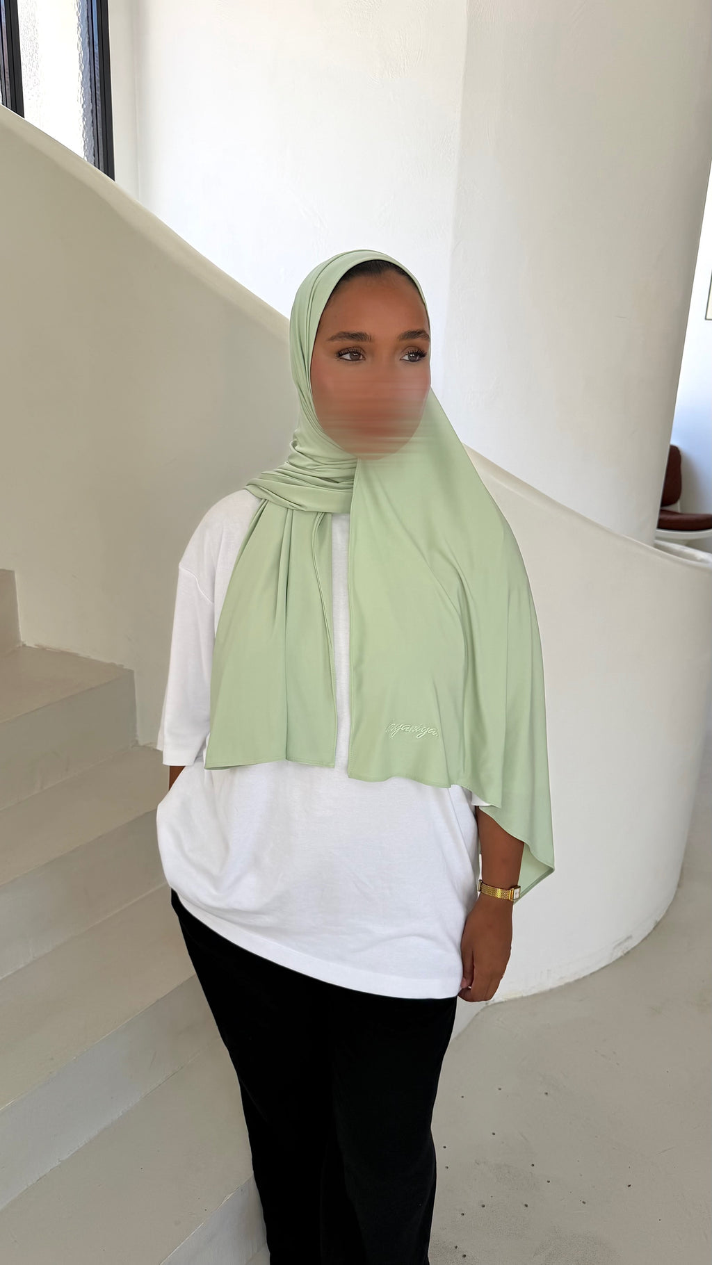 HIJAB JERSEY LIQUID • PISTACHE