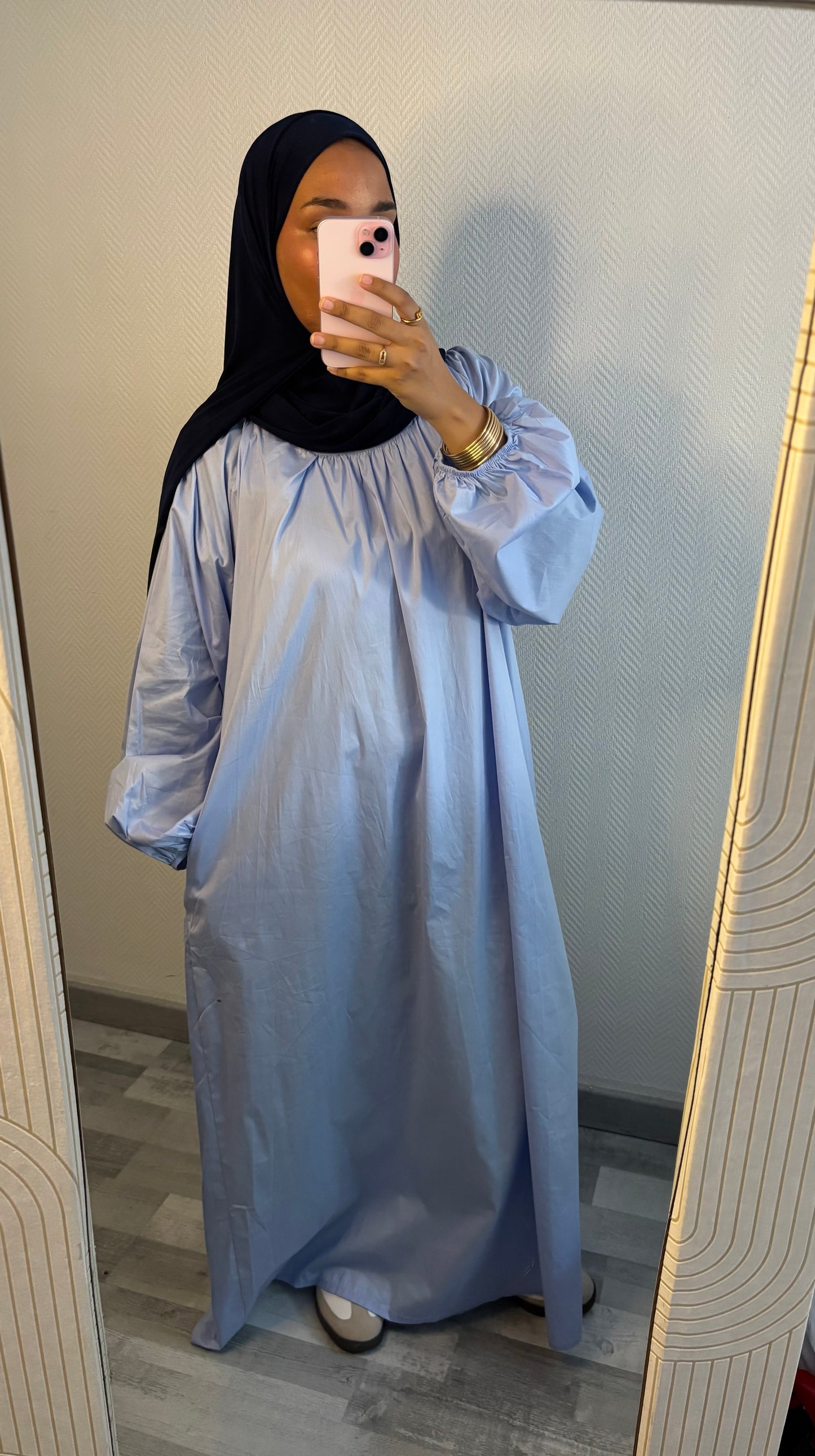 ROBE POPELINE • BLEU
