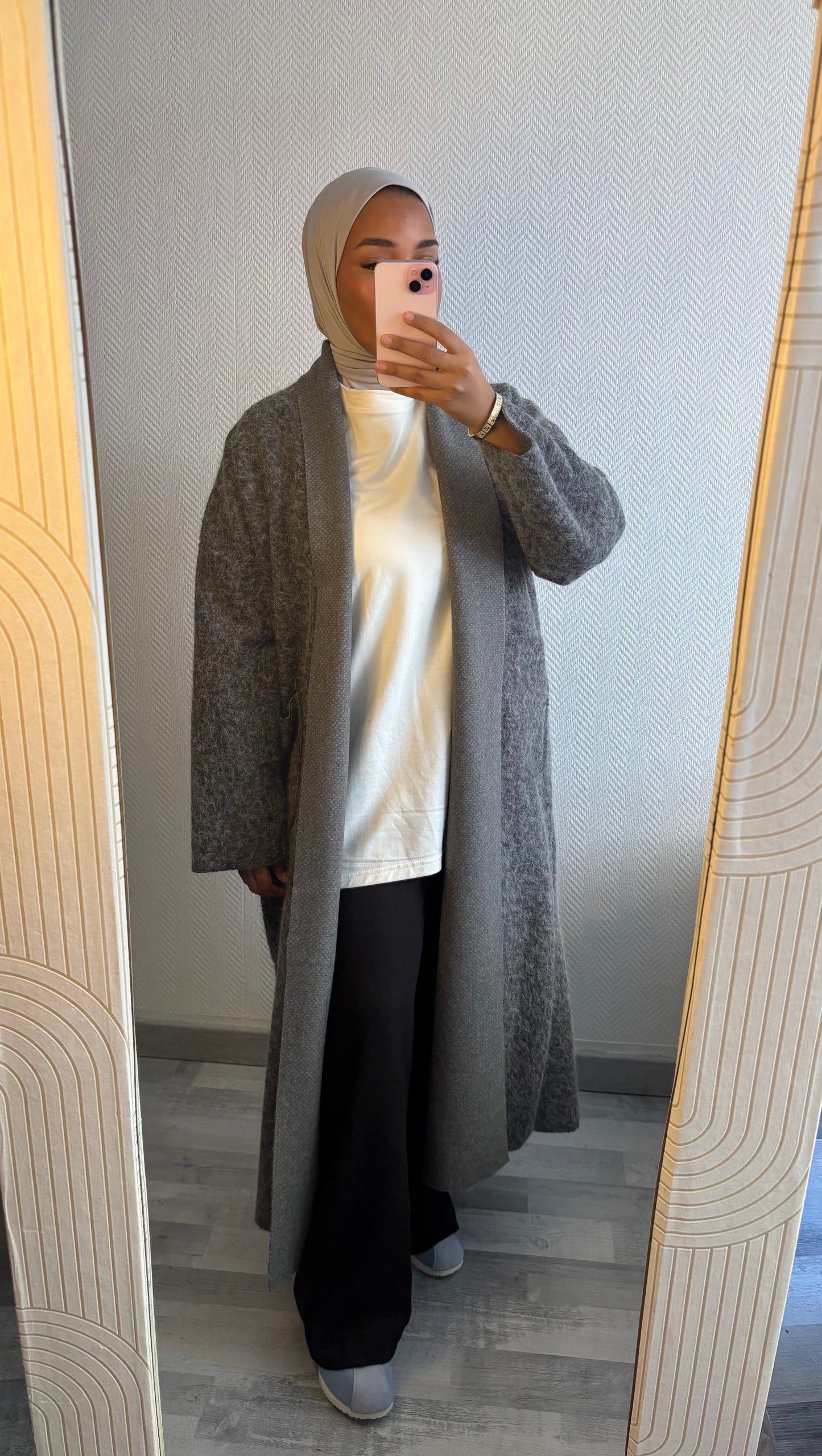 MANTEAU À POCHES • GRIS