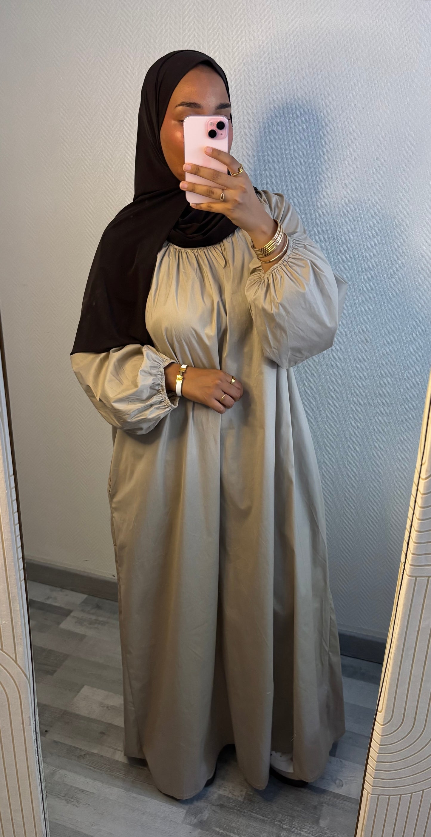 ROBE POPELINE • TAUPE