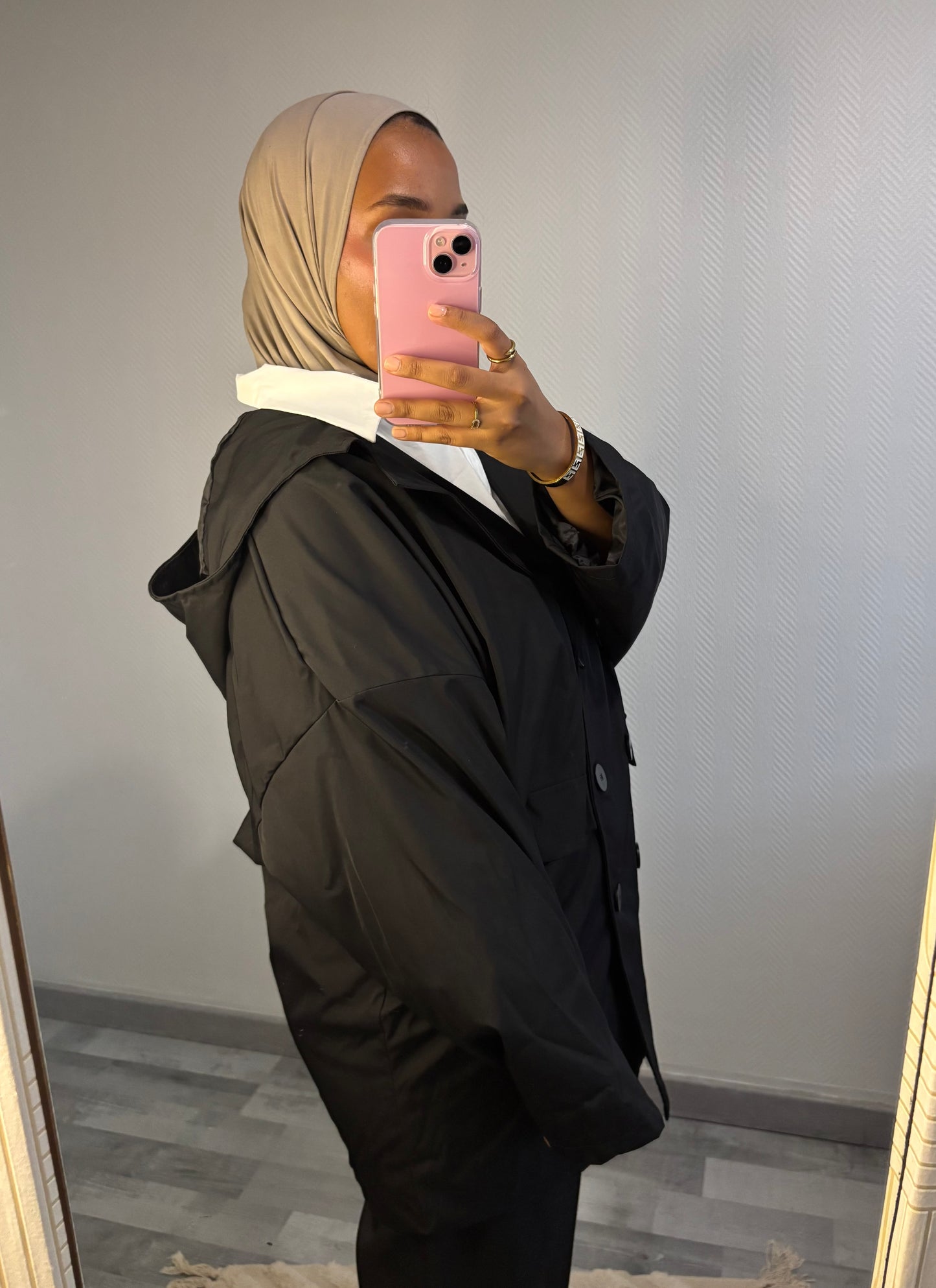 VESTE IMPERMÉABLE • NOIR