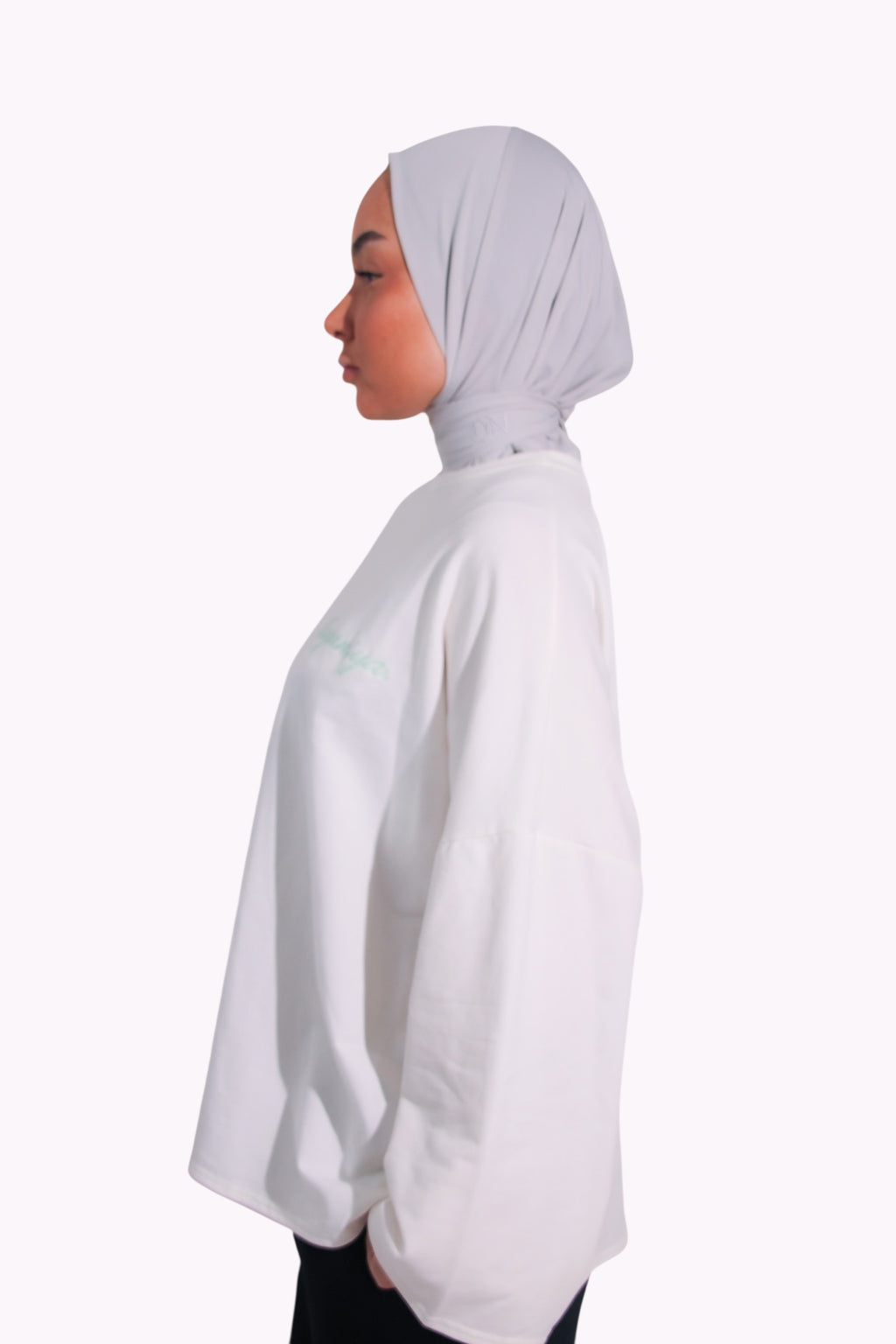 T-SHIRT SIGNATURE • BLANC / TURQUOISE