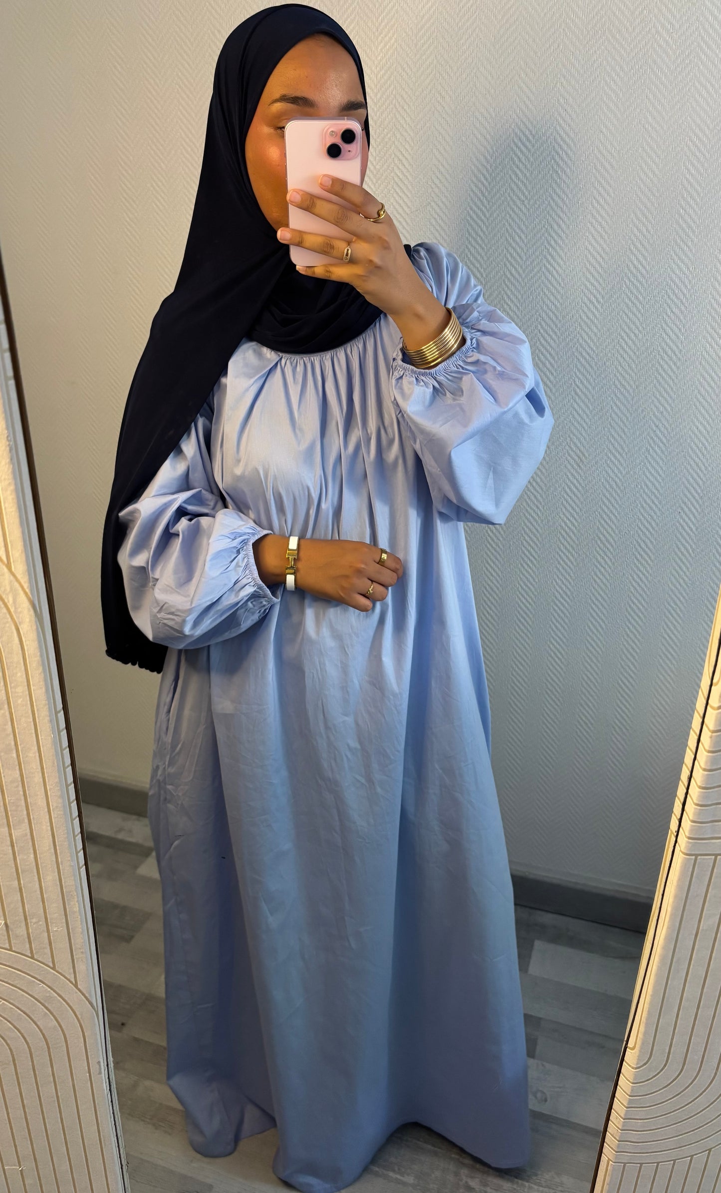 ROBE POPELINE • BLEU