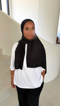 HIJAB JERSEY LIQUID • NOIR
