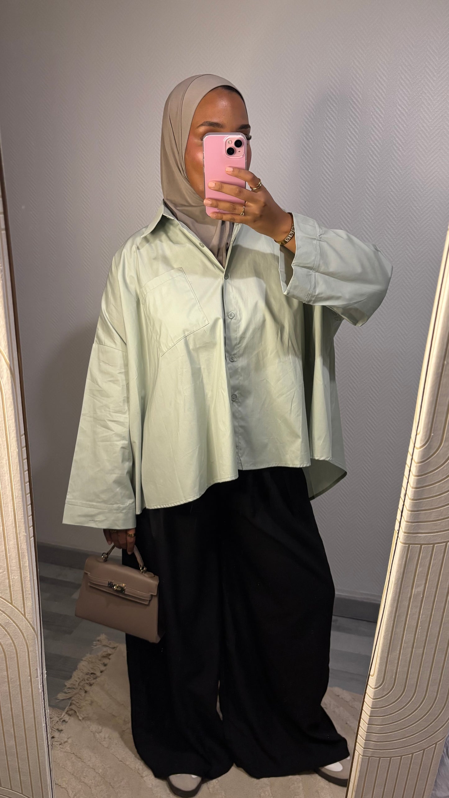CHEMISE OVERSIZE • VERT D’EAU