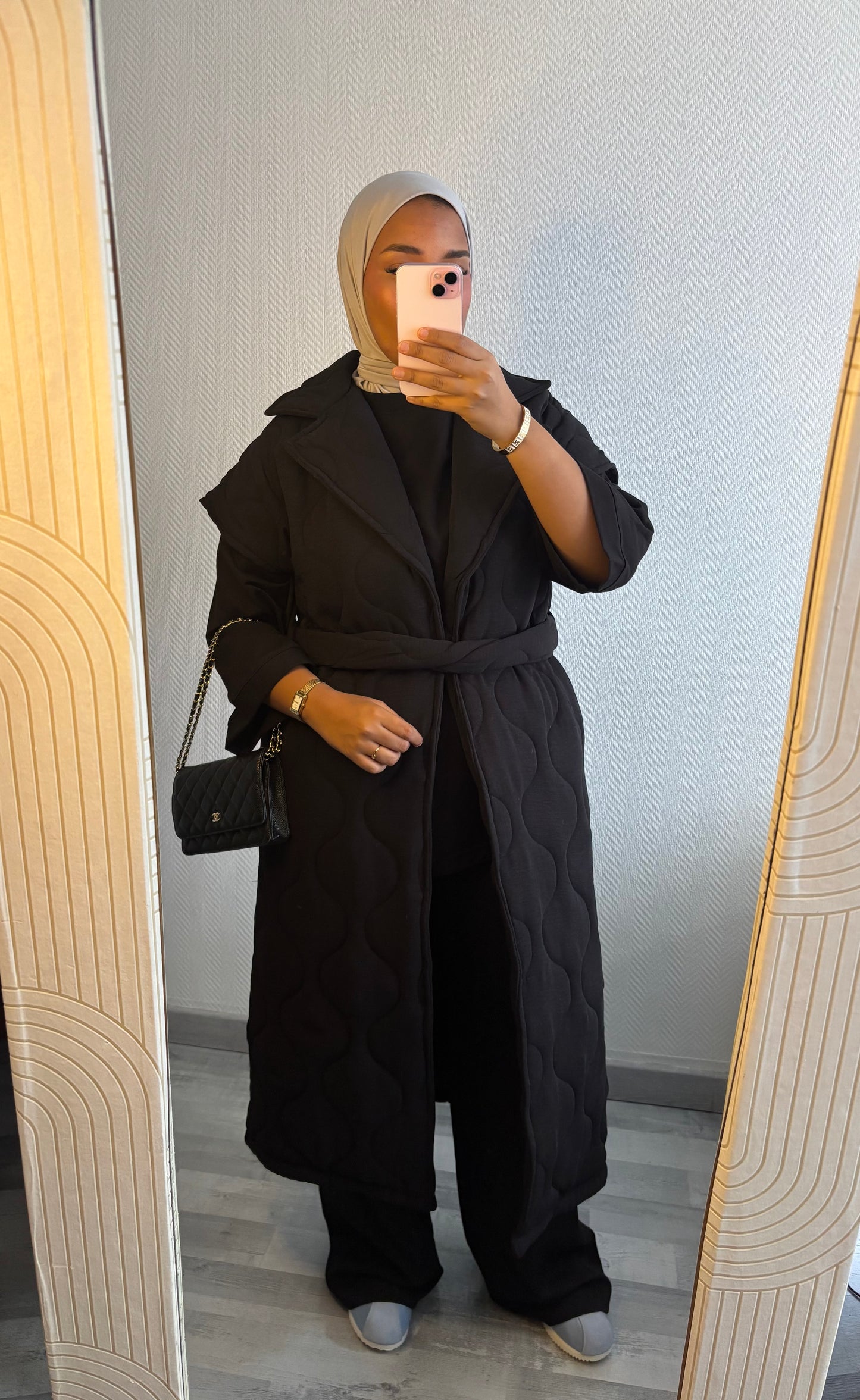 MANTEAU MATELASSÉ • NOIR