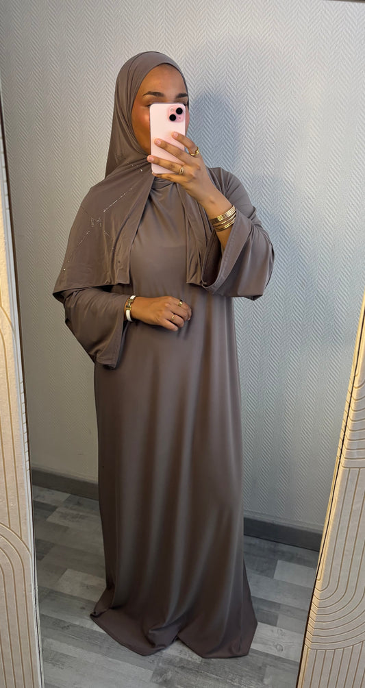 ABAYA JERSEY PREMIUM • TAUPE