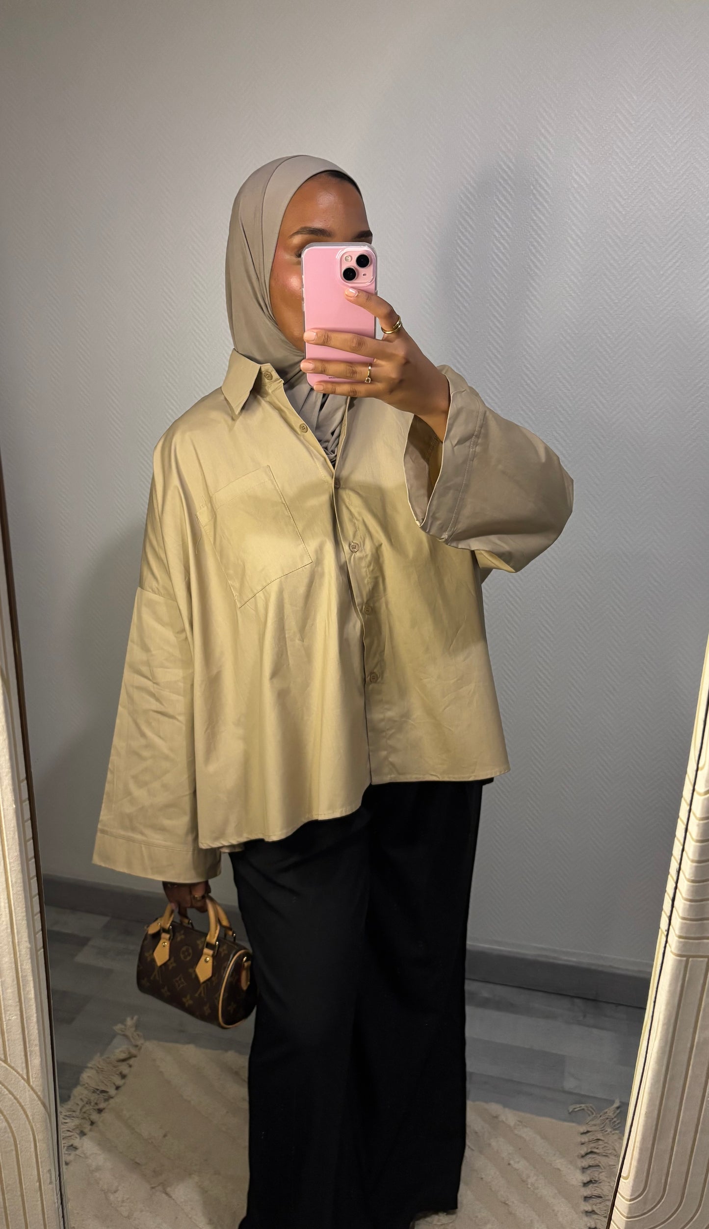 CHEMISE OVERSIZE • TAUPE
