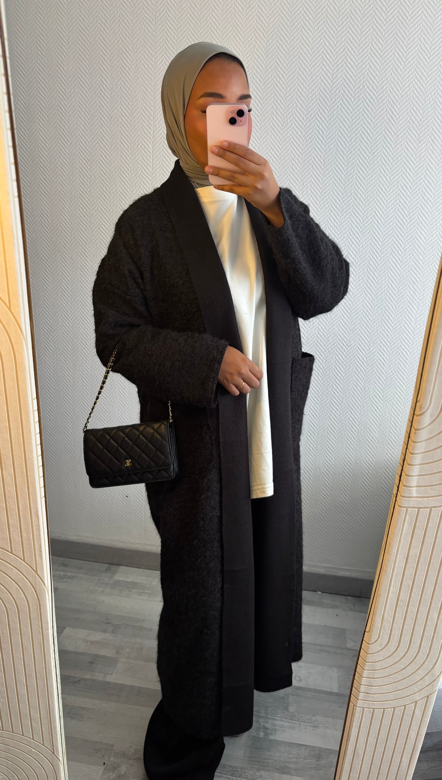 MANTEAU À POCHES • NOIR