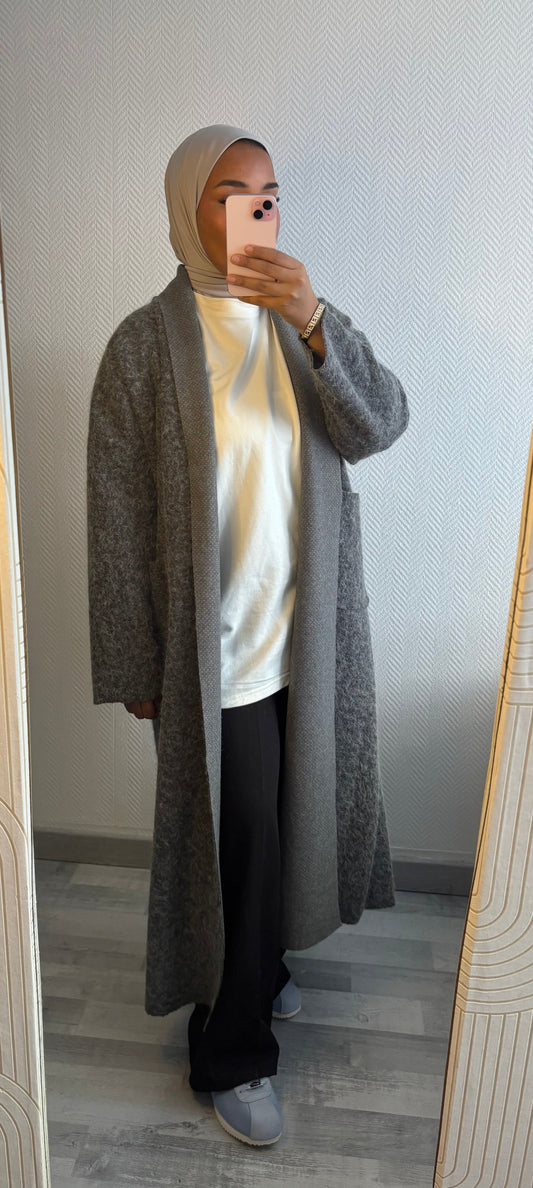 MANTEAU À POCHES • GRIS