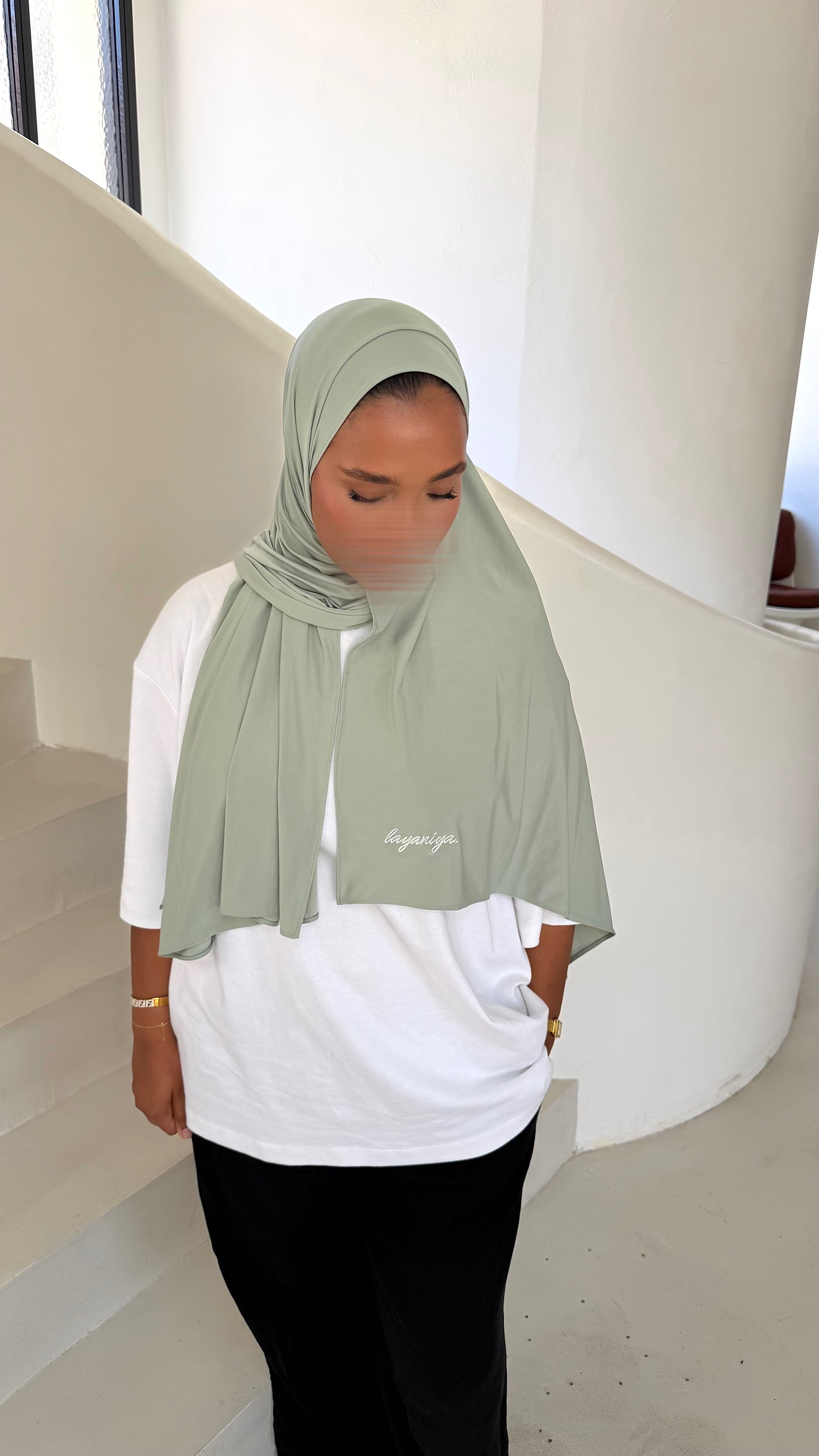 HIJAB JERSEY LIQUID • VERT CLAIR