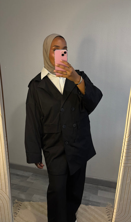 VESTE IMPERMÉABLE • NOIR