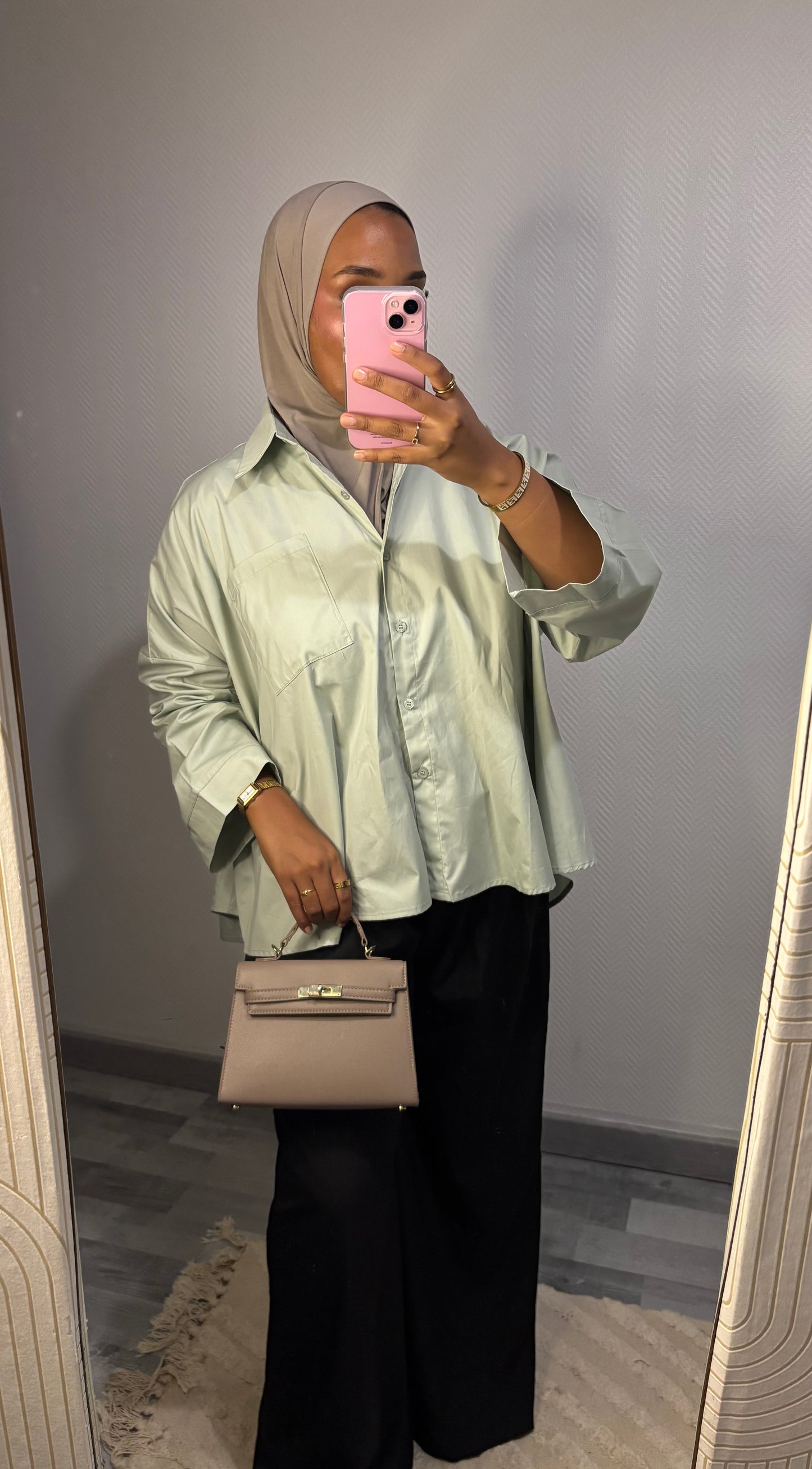 CHEMISE OVERSIZE • VERT D’EAU