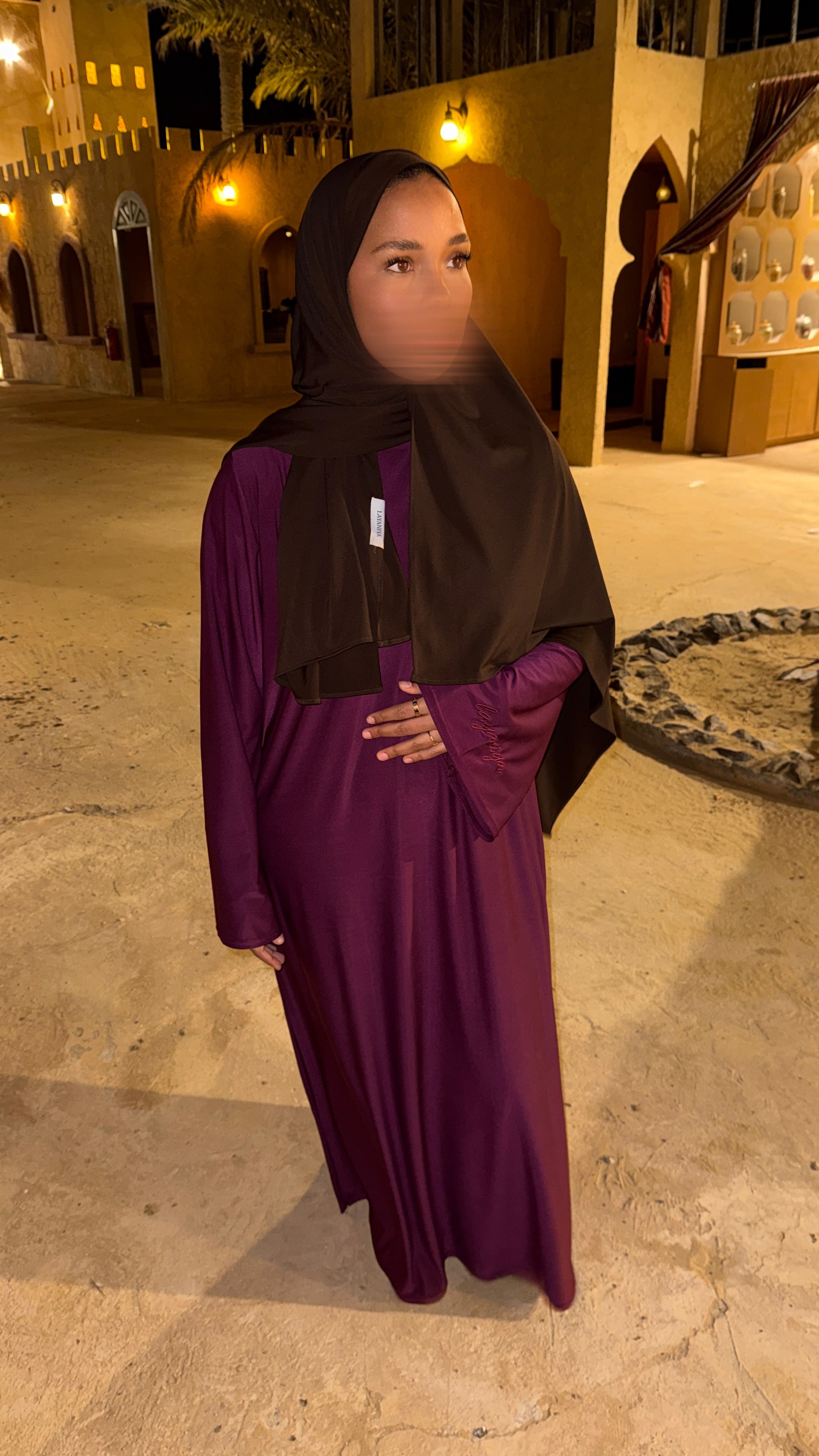 ABAYA JERSEY PREMIUM • PRUNE
