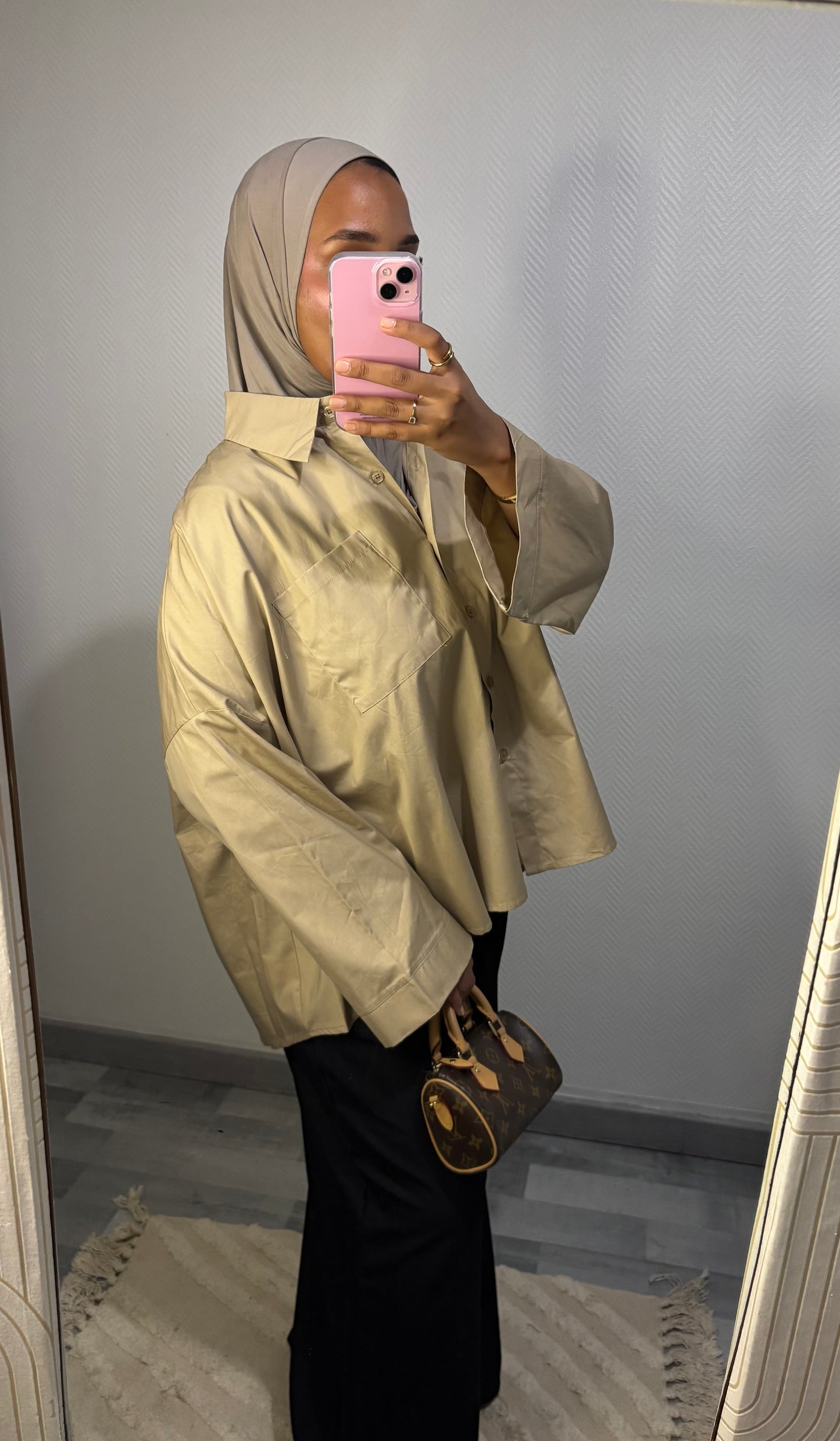 CHEMISE OVERSIZE • TAUPE