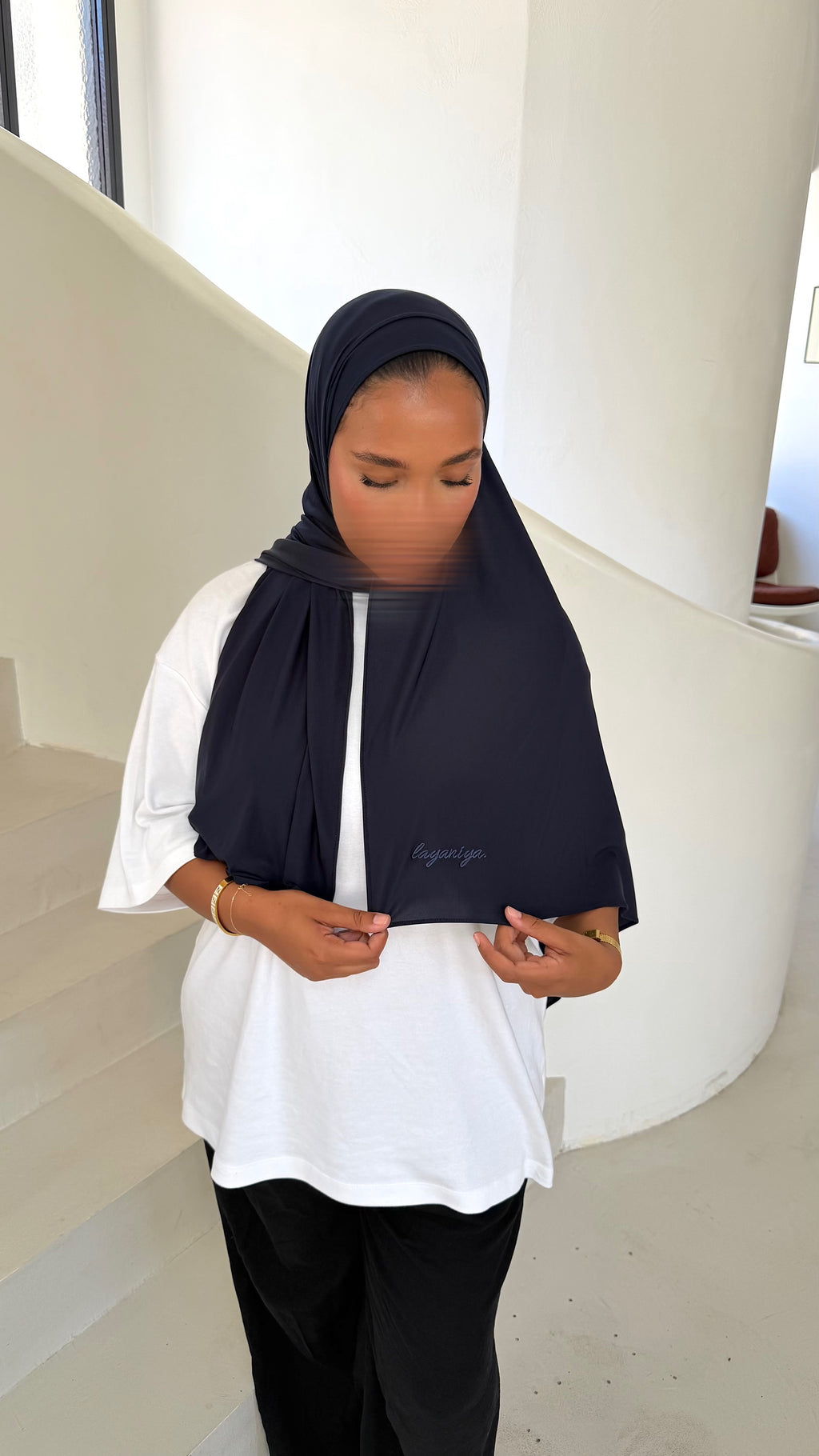 HIJAB JERSEY LIQUID • MARINE