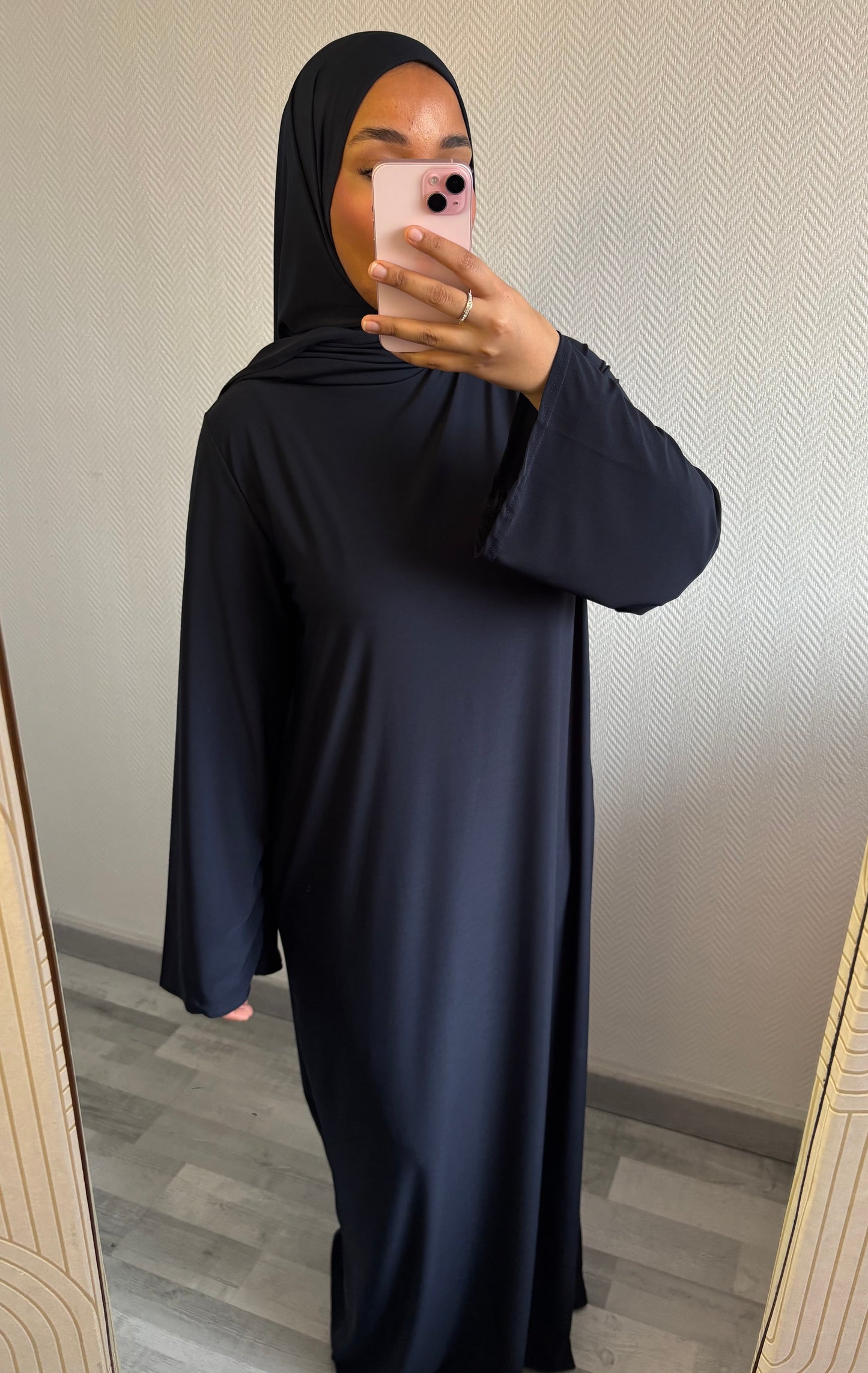 ENSEMBLE KHIMAR JERSEY PREMIUM • BLEU MARINE