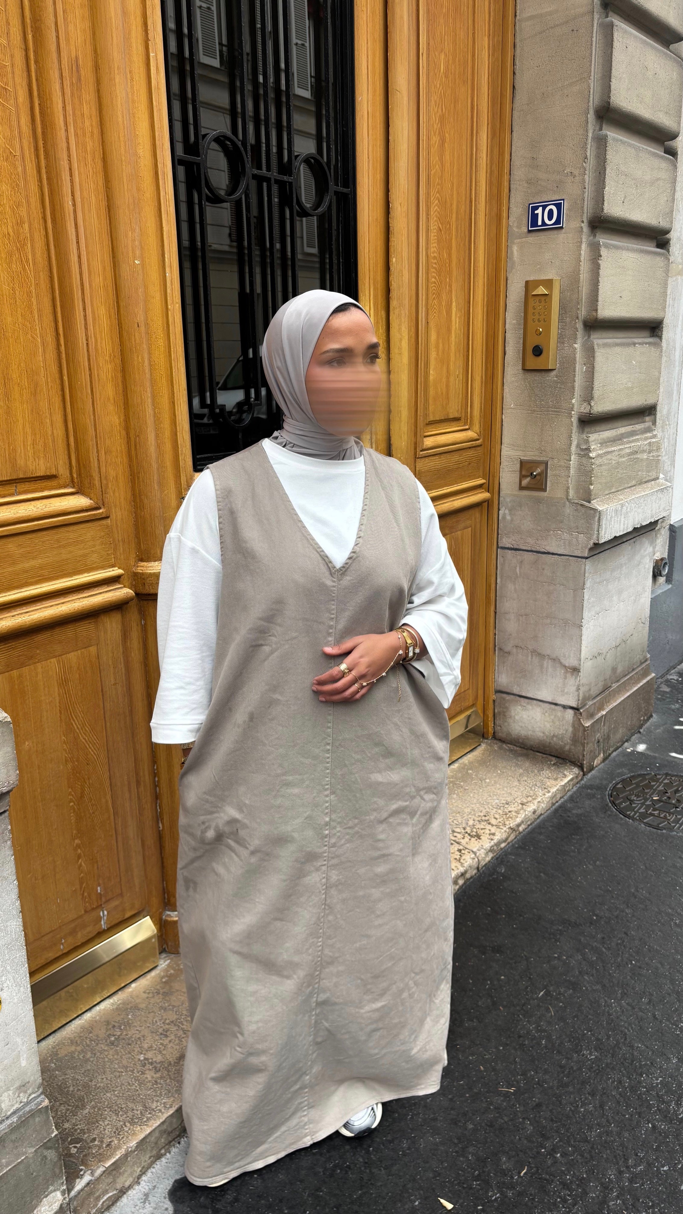 ROBE EN JEAN • TAUPE