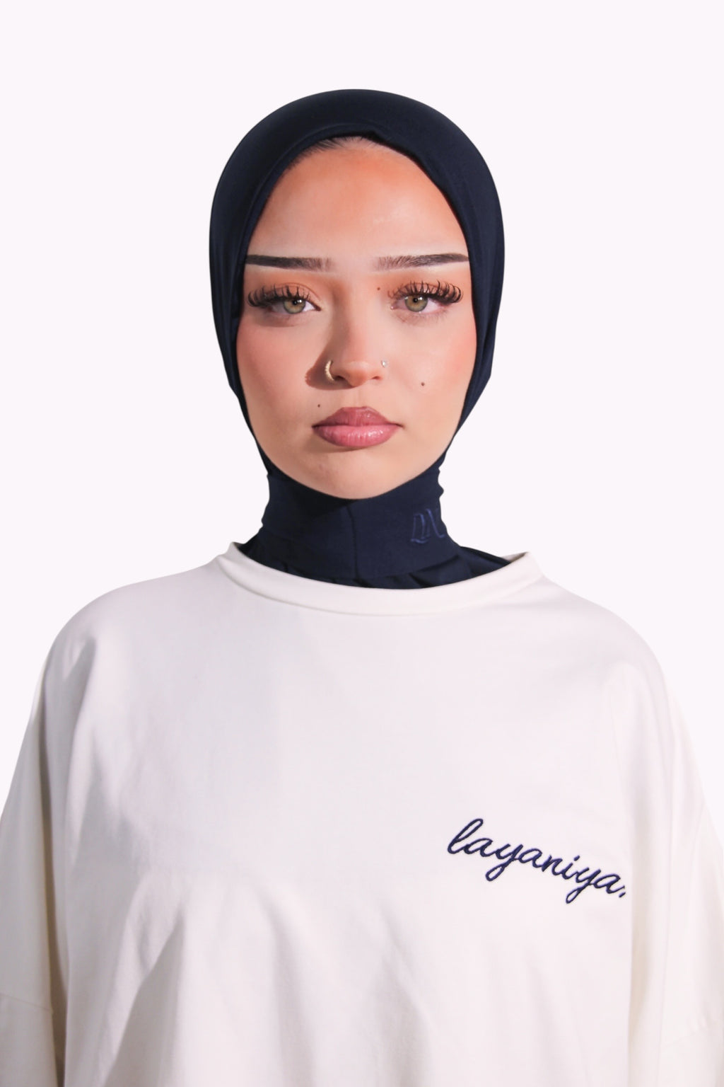 T-SHIRT SIGNATURE • BLANC / MARINE