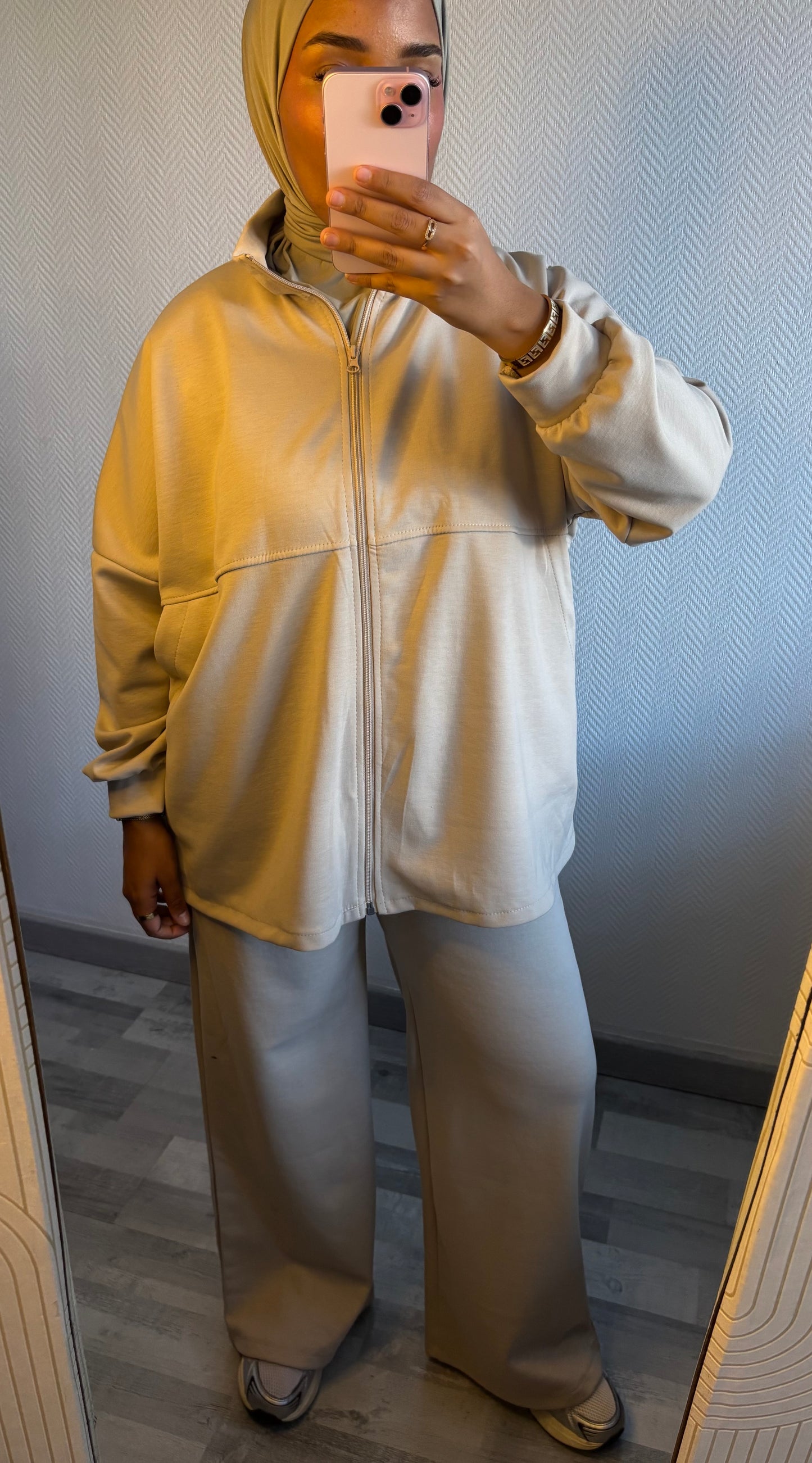 SURVÊTEMENT ZIPPÉ • BEIGE