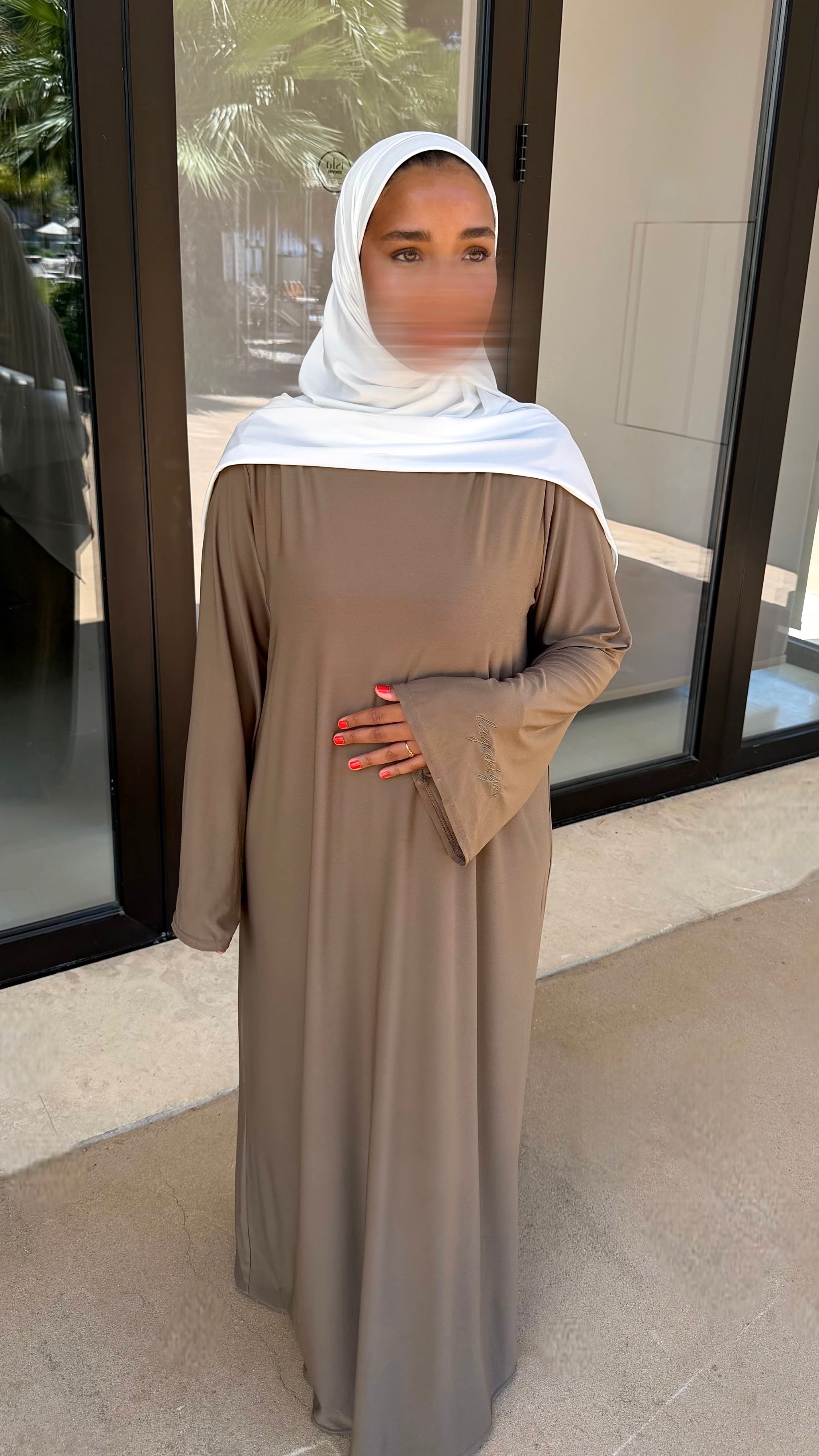 ABAYA JERSEY PREMIUM • COFFEE