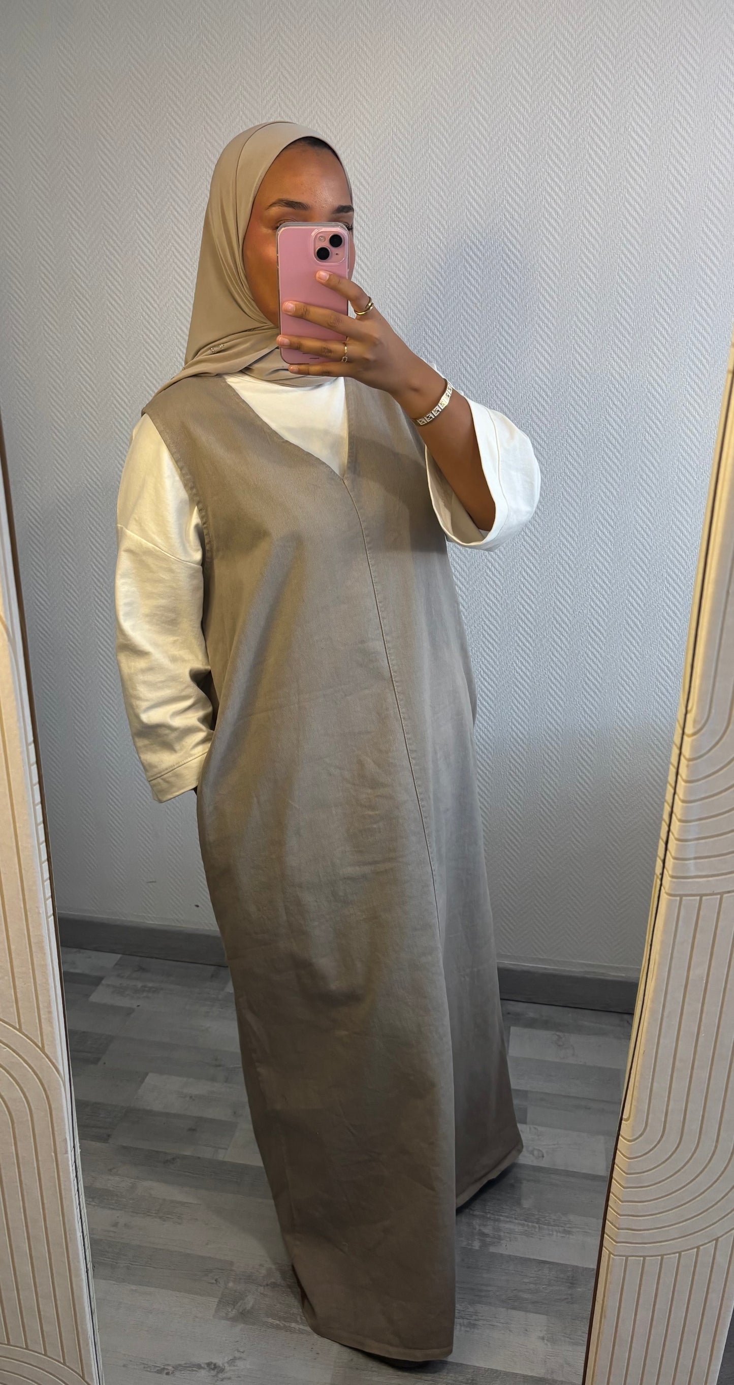 ROBE EN JEAN • TAUPE