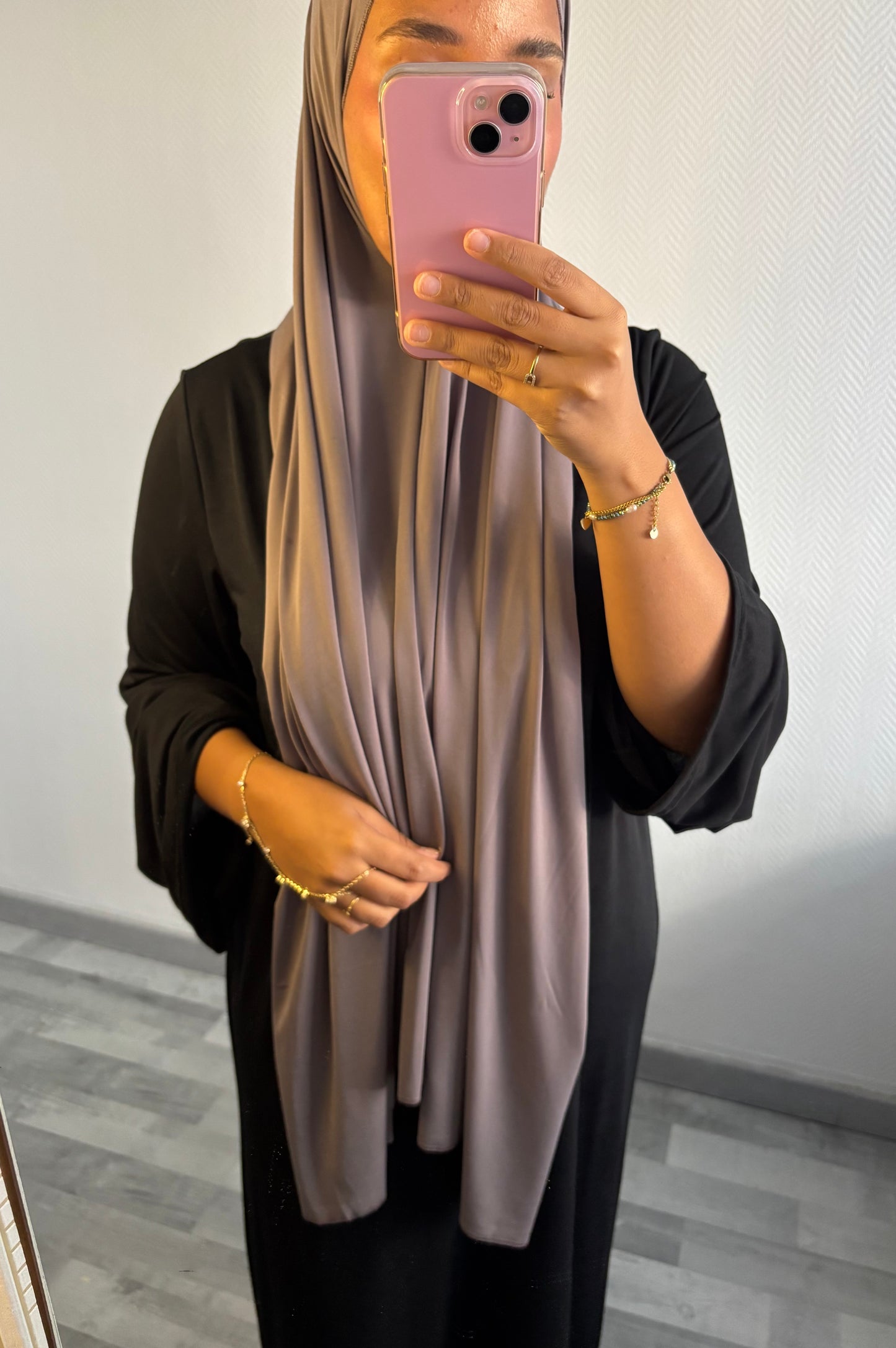 VOILE EN JERSEY PREMIUM • TAUPE FONCÉ