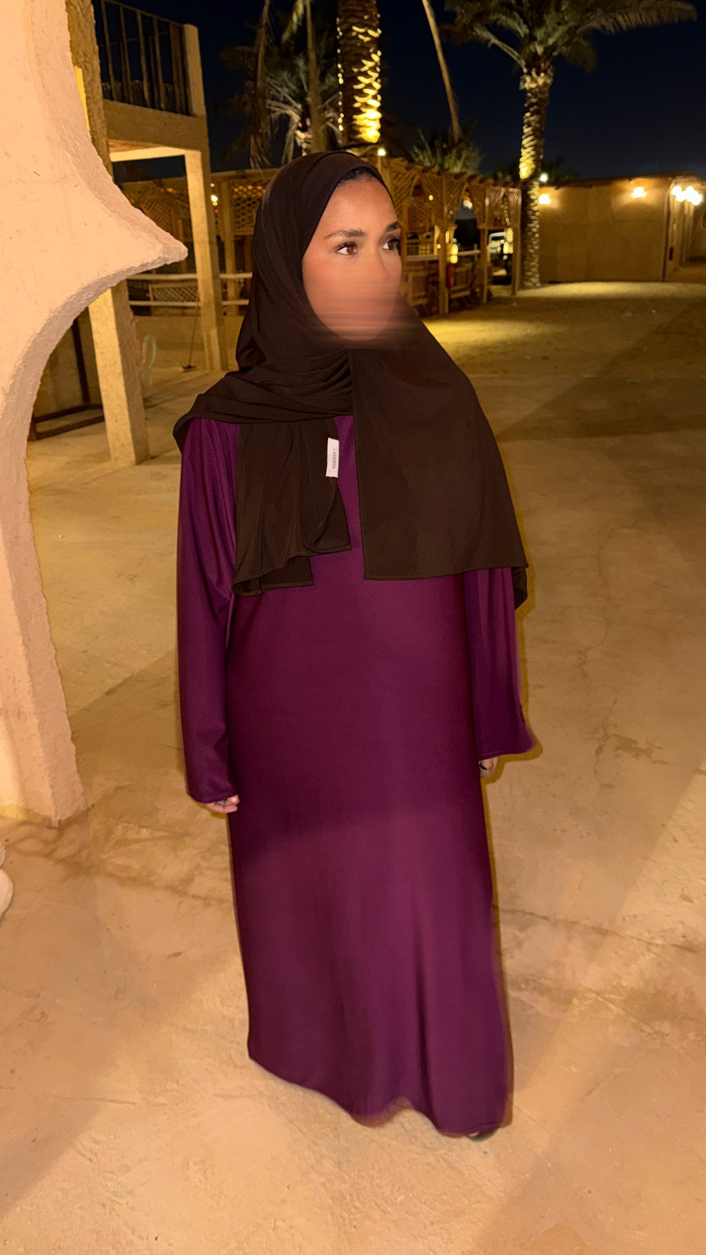 ABAYA JERSEY PREMIUM • PRUNE