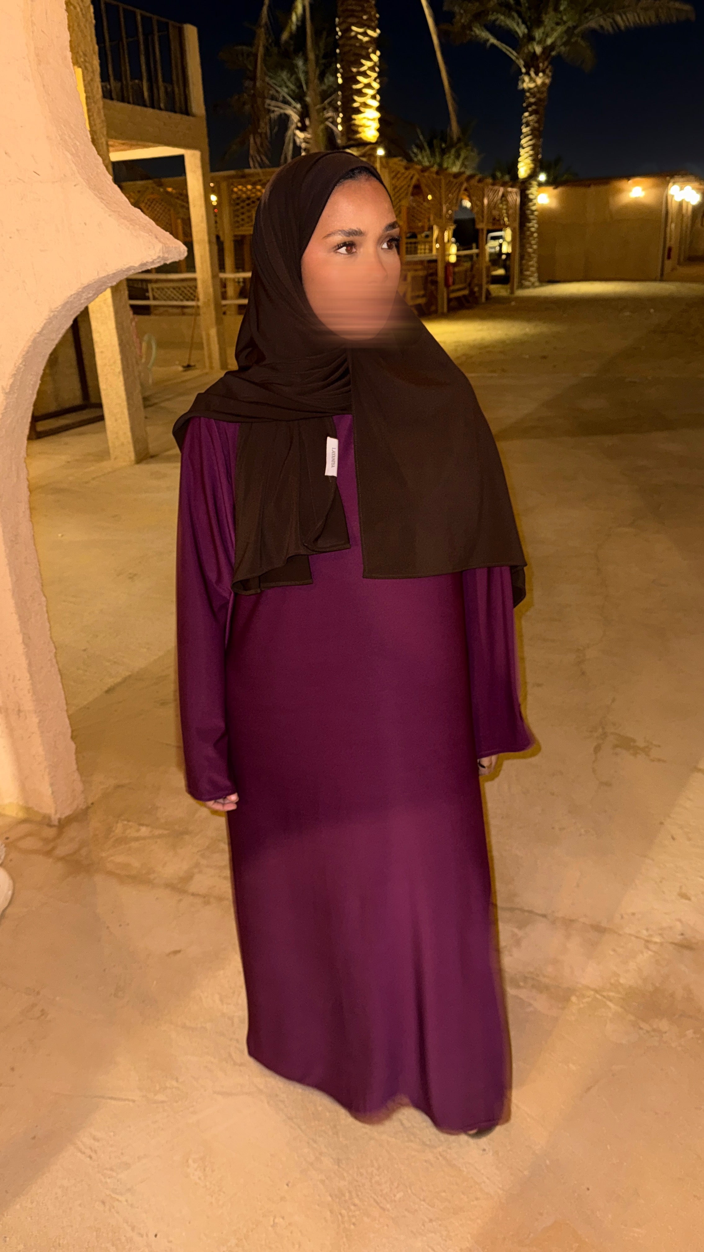 ABAYA JERSEY PREMIUM • PRUNE