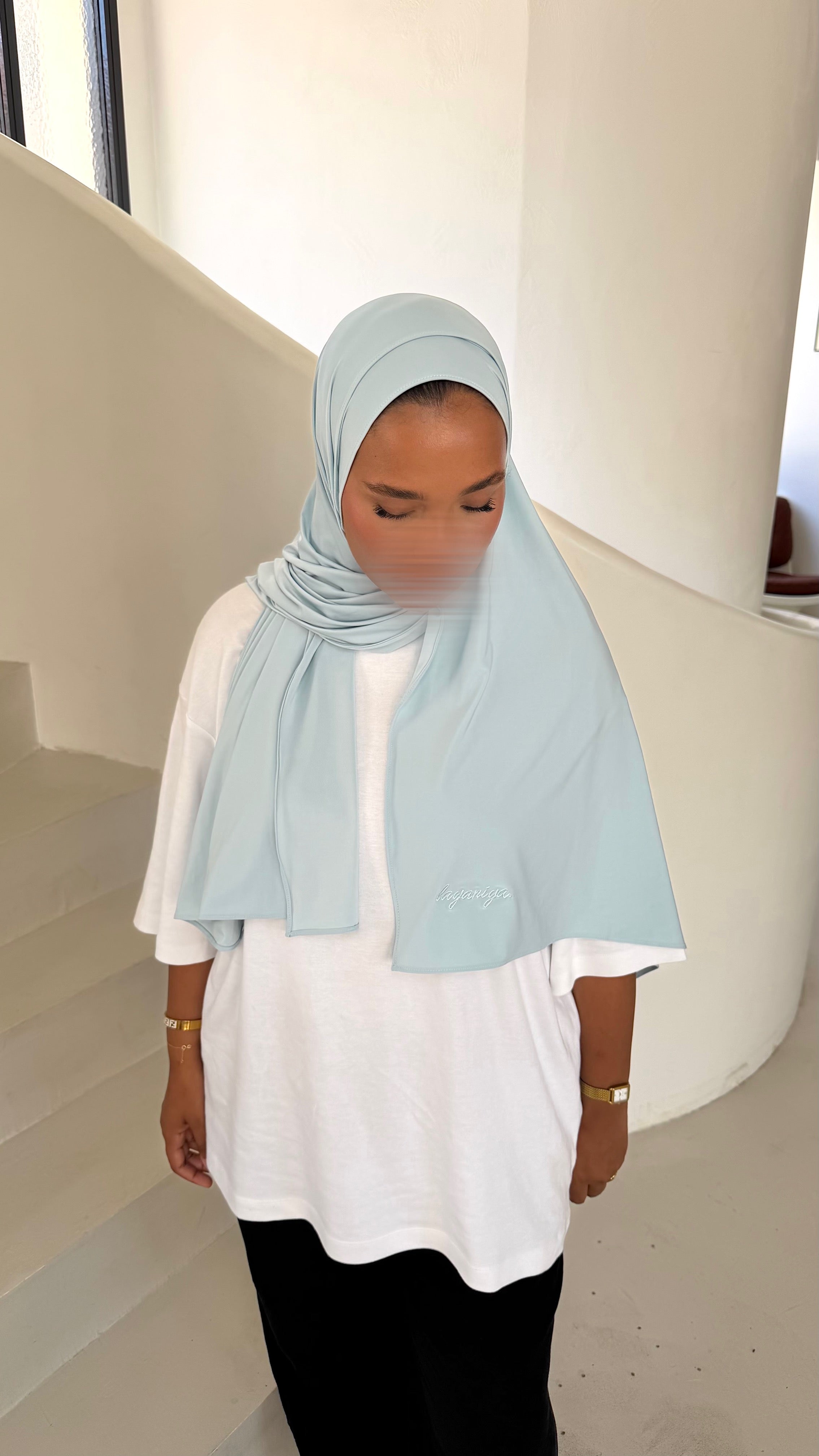 HIJAB JERSEY LIQUID • BABY BLUE