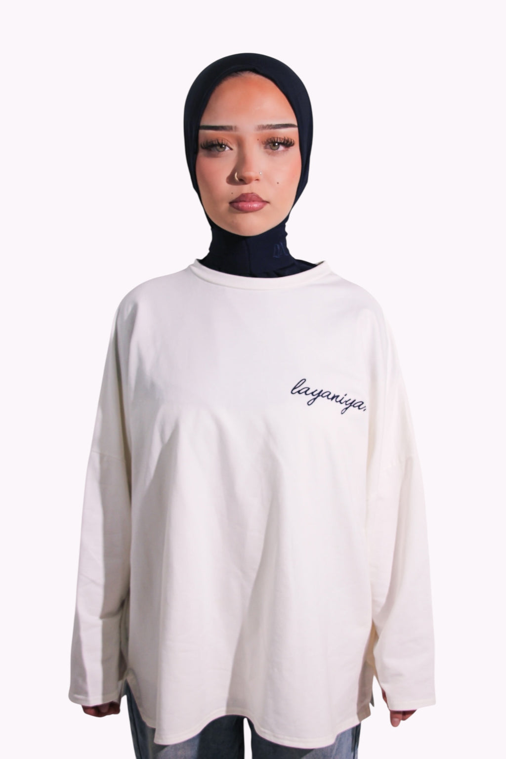 T-SHIRT SIGNATURE • BLANC / MARINE