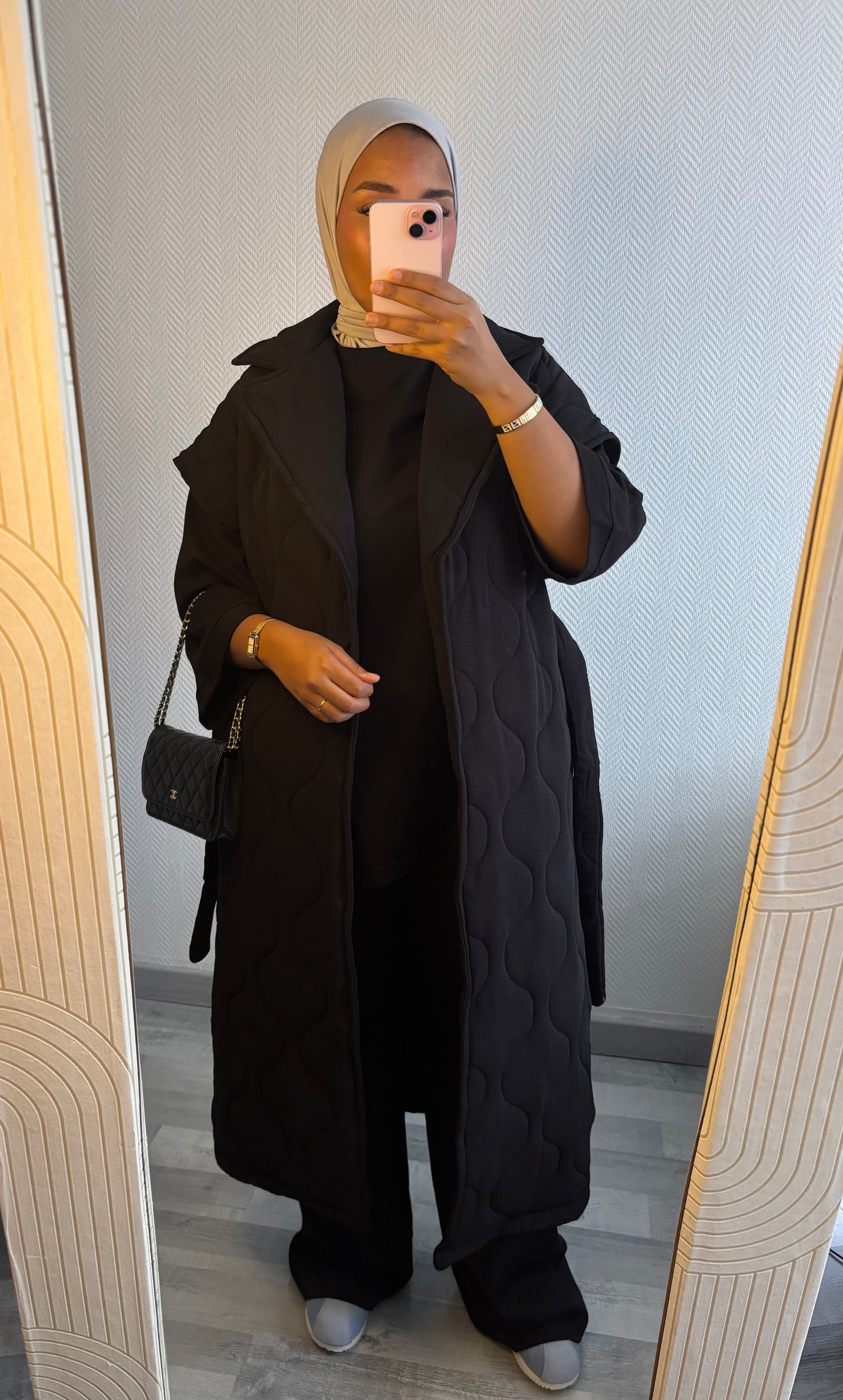 MANTEAU MATELASSÉ • NOIR