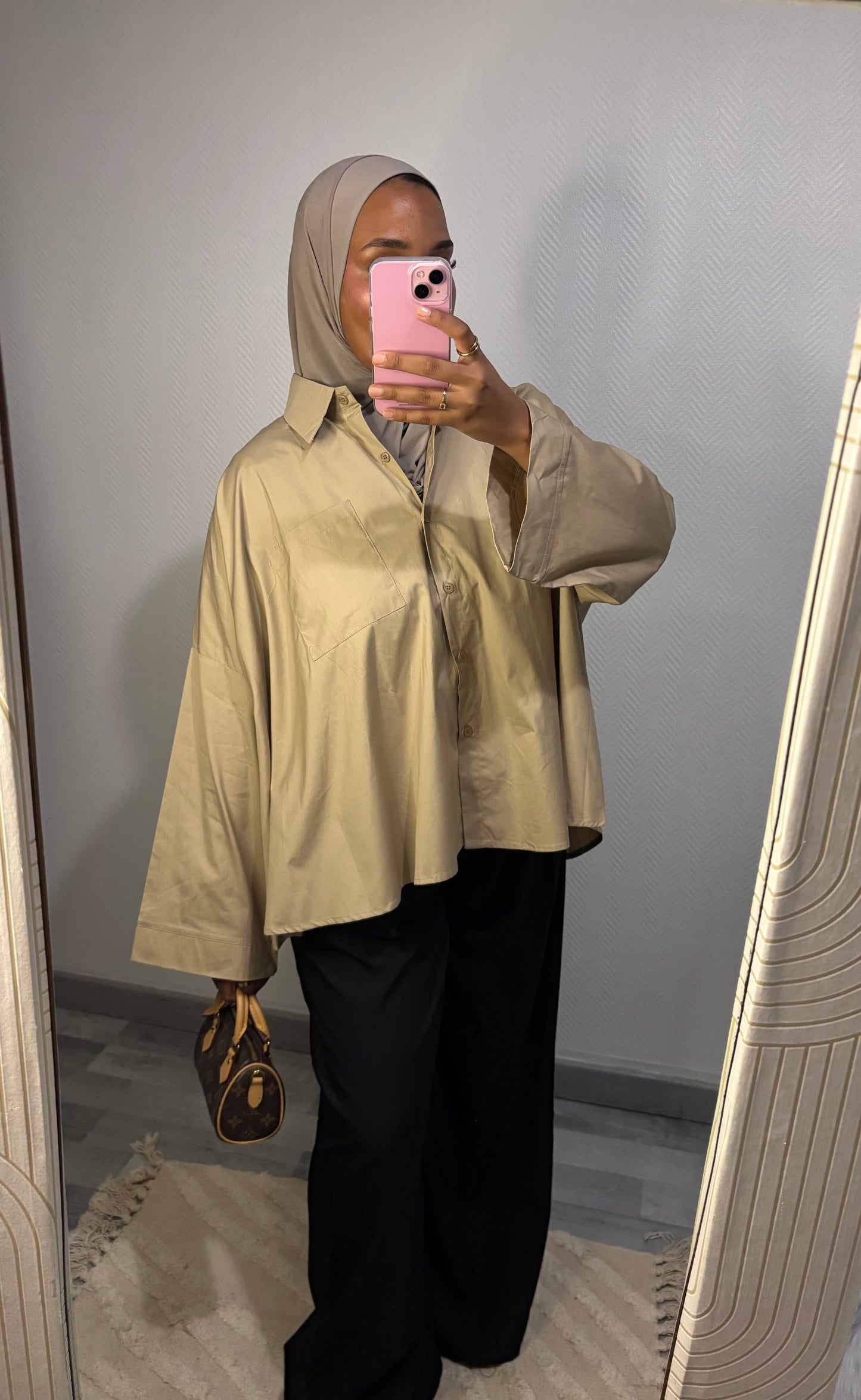 CHEMISE OVERSIZE • TAUPE