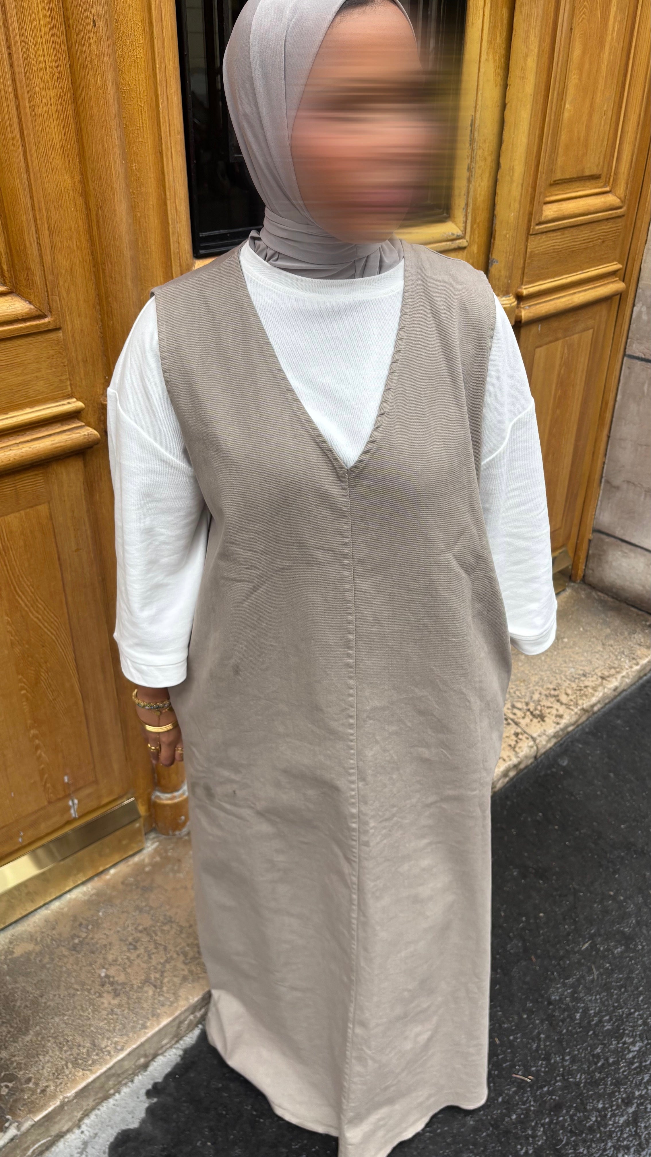 ROBE EN JEAN • TAUPE