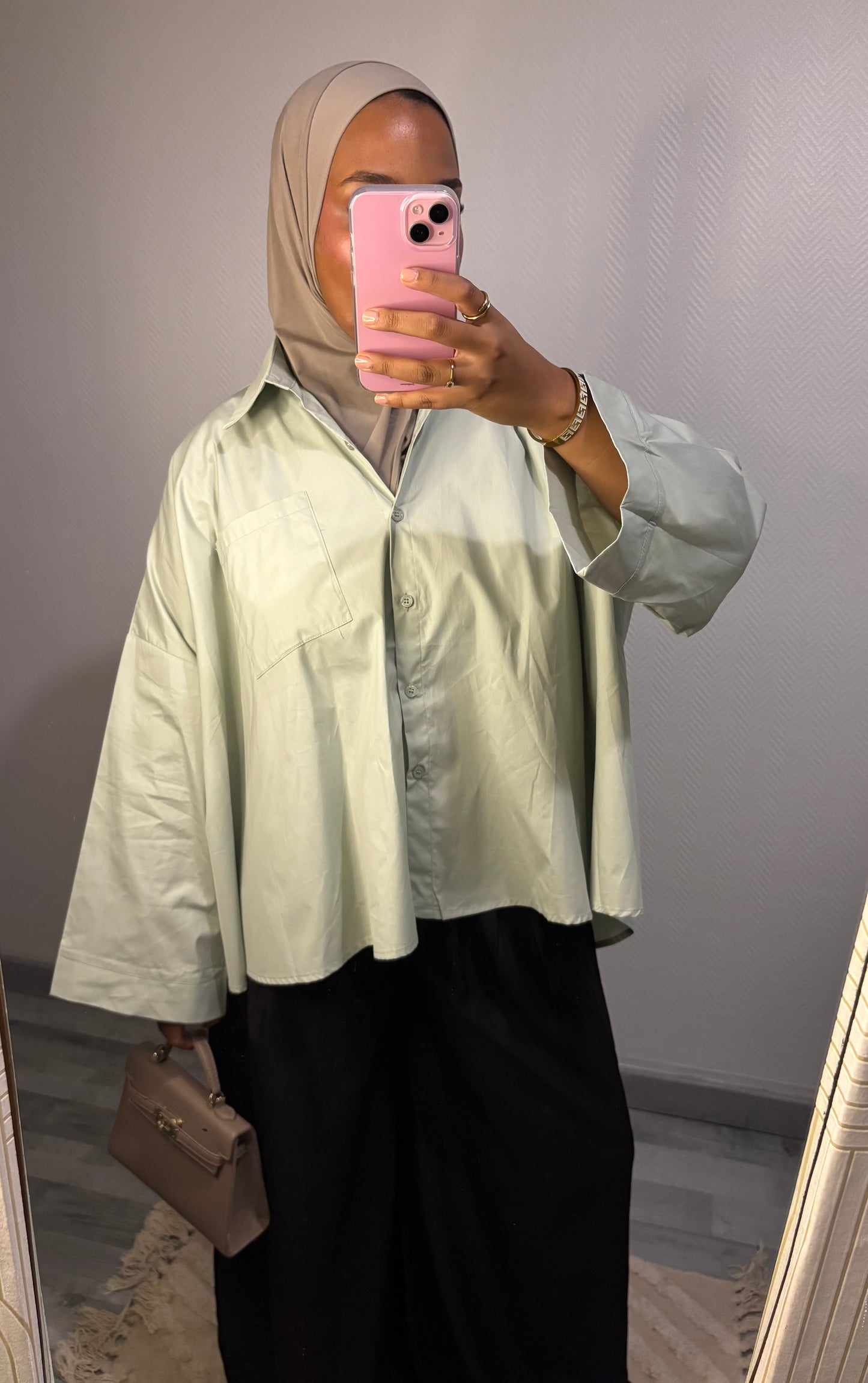 CHEMISE OVERSIZE • VERT D’EAU