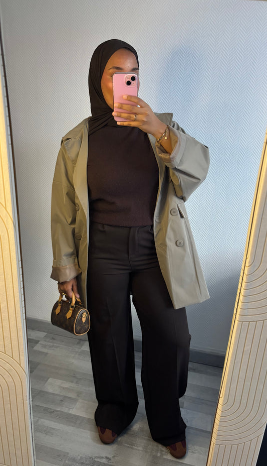 PANTALON À PINCES • CHOCO